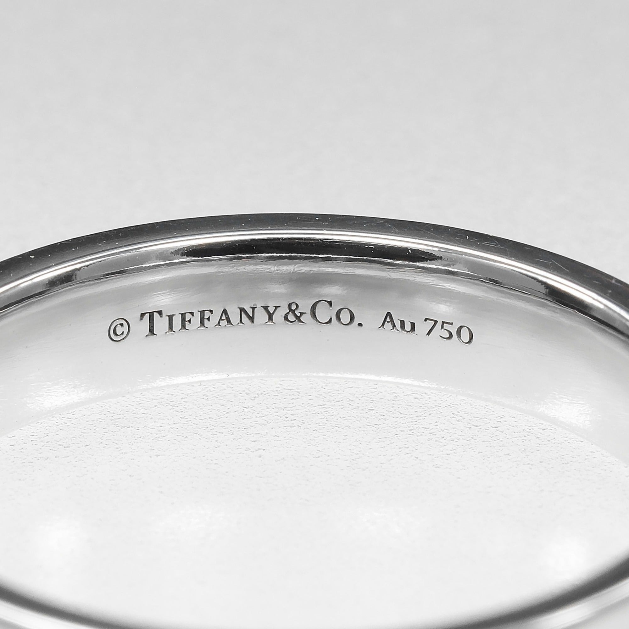 Tiffany Silver White Gold (18K) Band Ring (Pre-Owned)