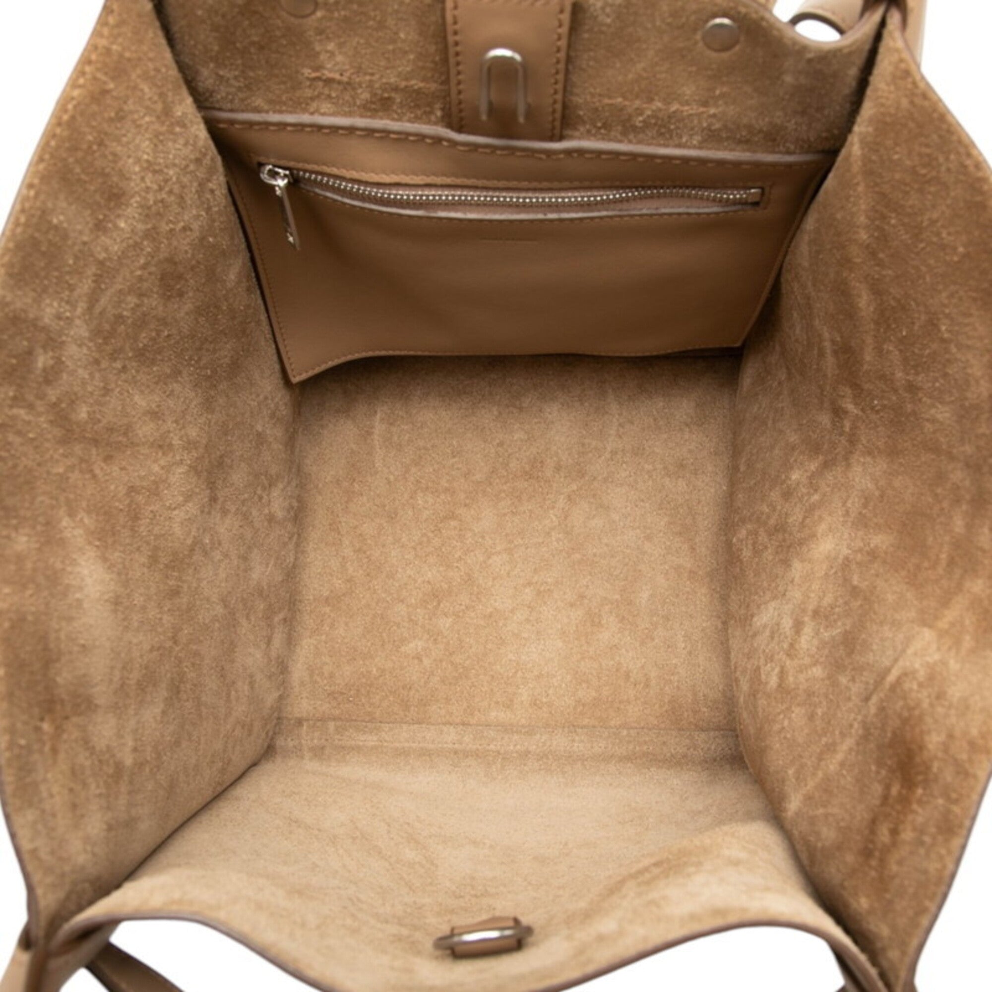 Celine Beige Leather Handbag Shoulder Bag (Pre-Owned)