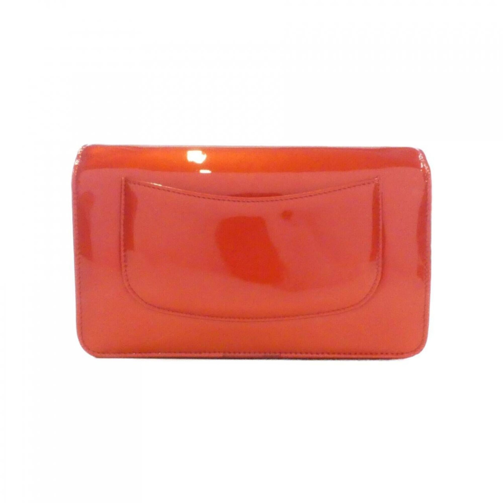 Chanel Red Color Chain/Shoulder Wallet (Pre-Owned)
