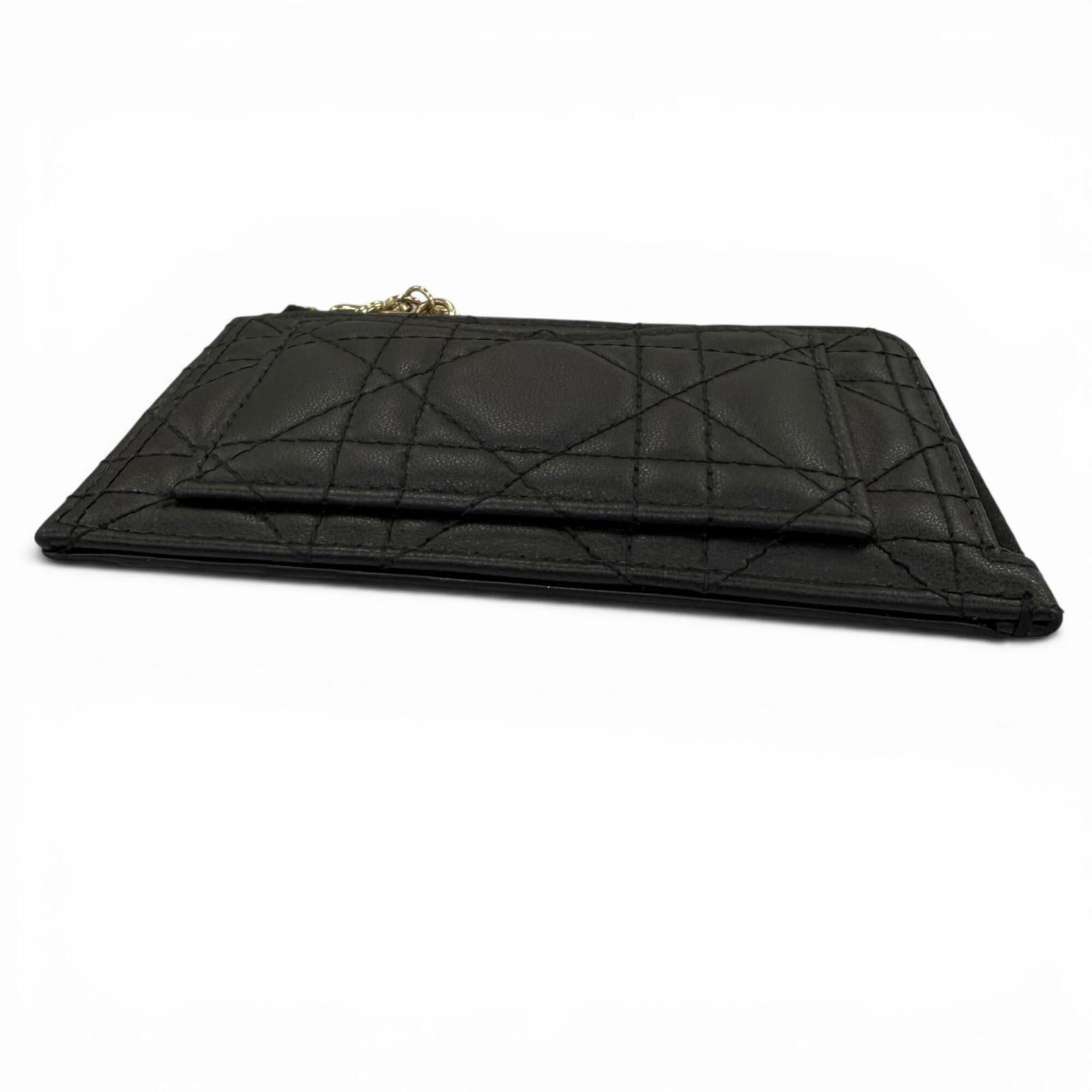 Christian Dior Black Leather Coin Purse/Coin Case (Pre-Owned)