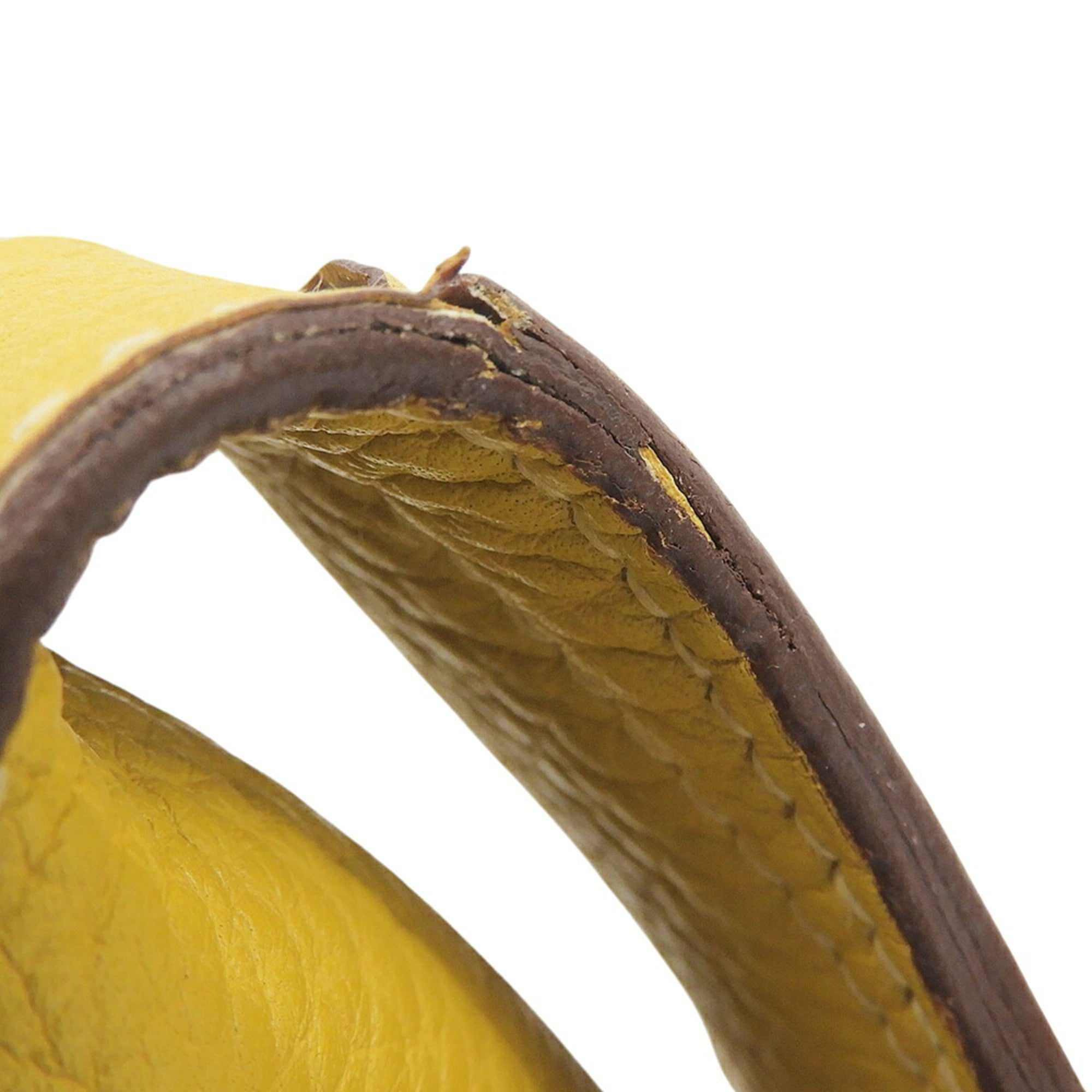 Hermes Yellow Taurillon Clemence Leather Shoulder Bag Tote Bag (Pre-Owned)