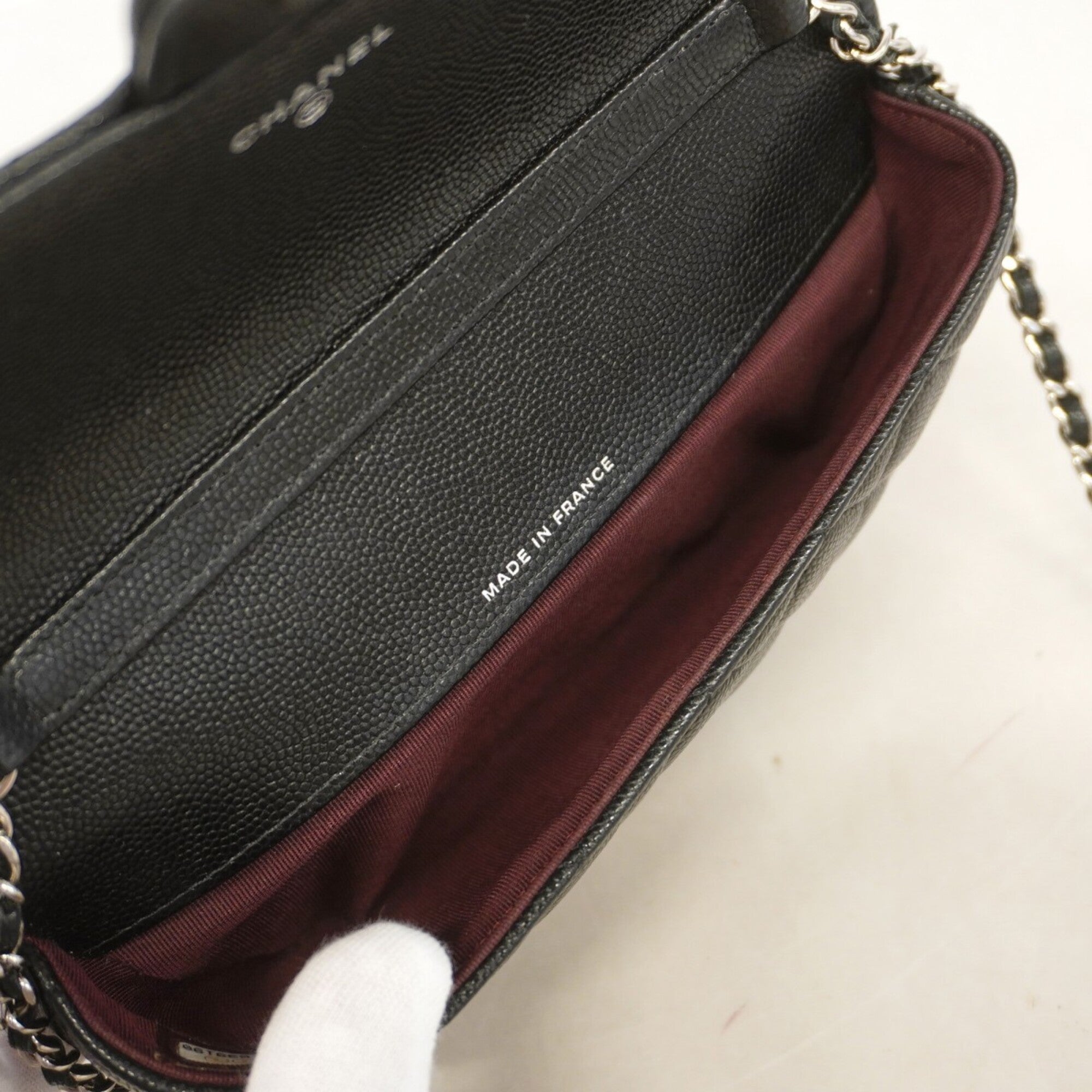 Chanel Black Grained Calfskin (Pre-Owned)