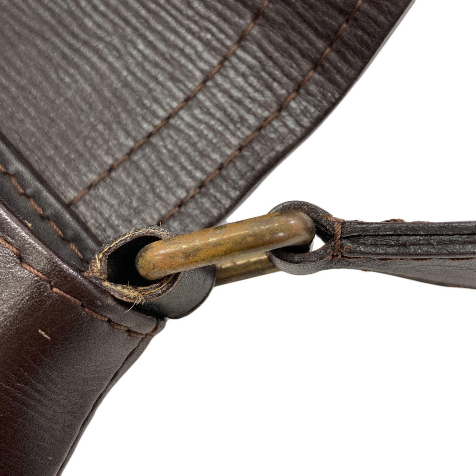 Louis Vuitton Dark Brown Utah Leather Leather Shoulder Bag (Pre-Owned)