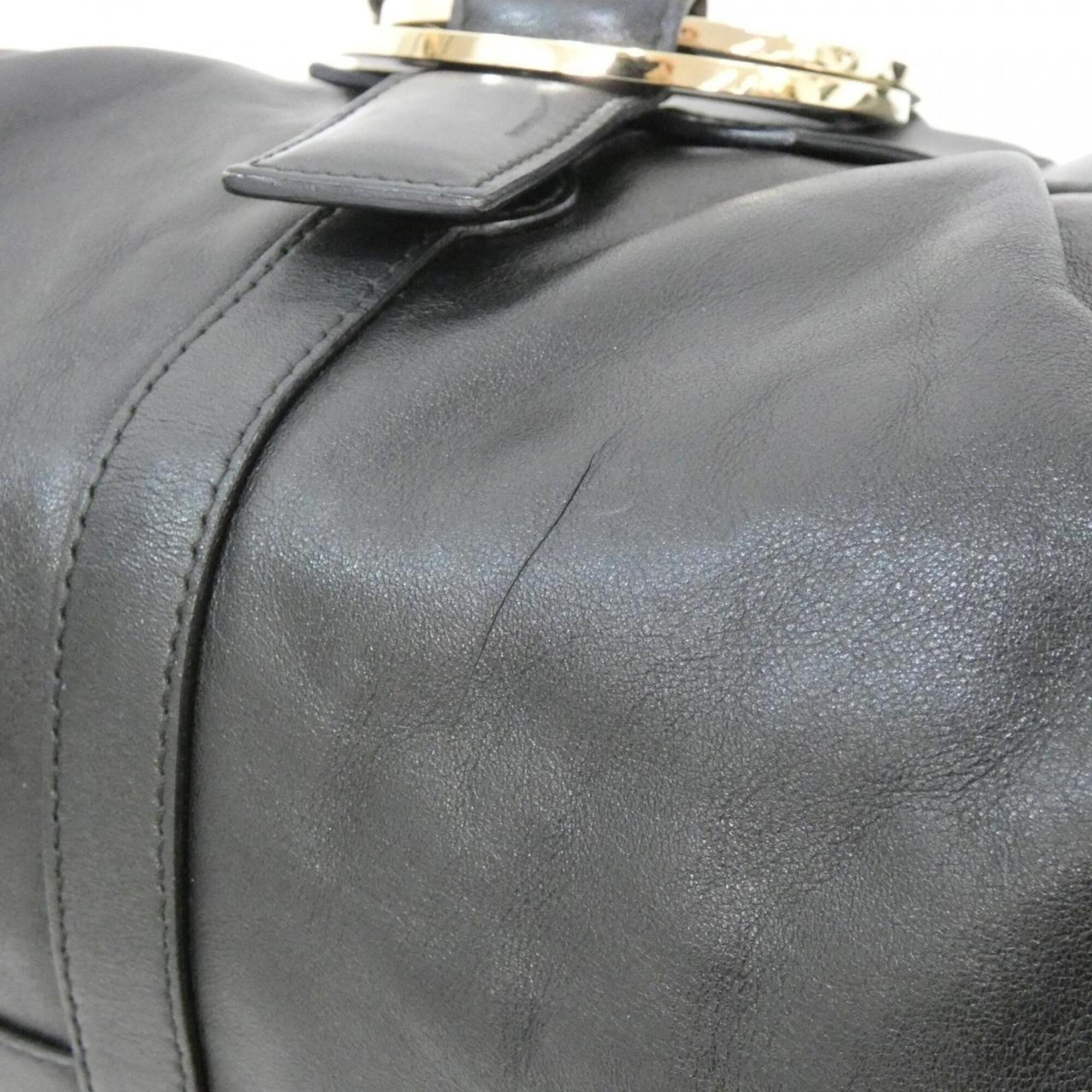 Bvlgari Black Leather Shoulder Bag (Pre-Owned)