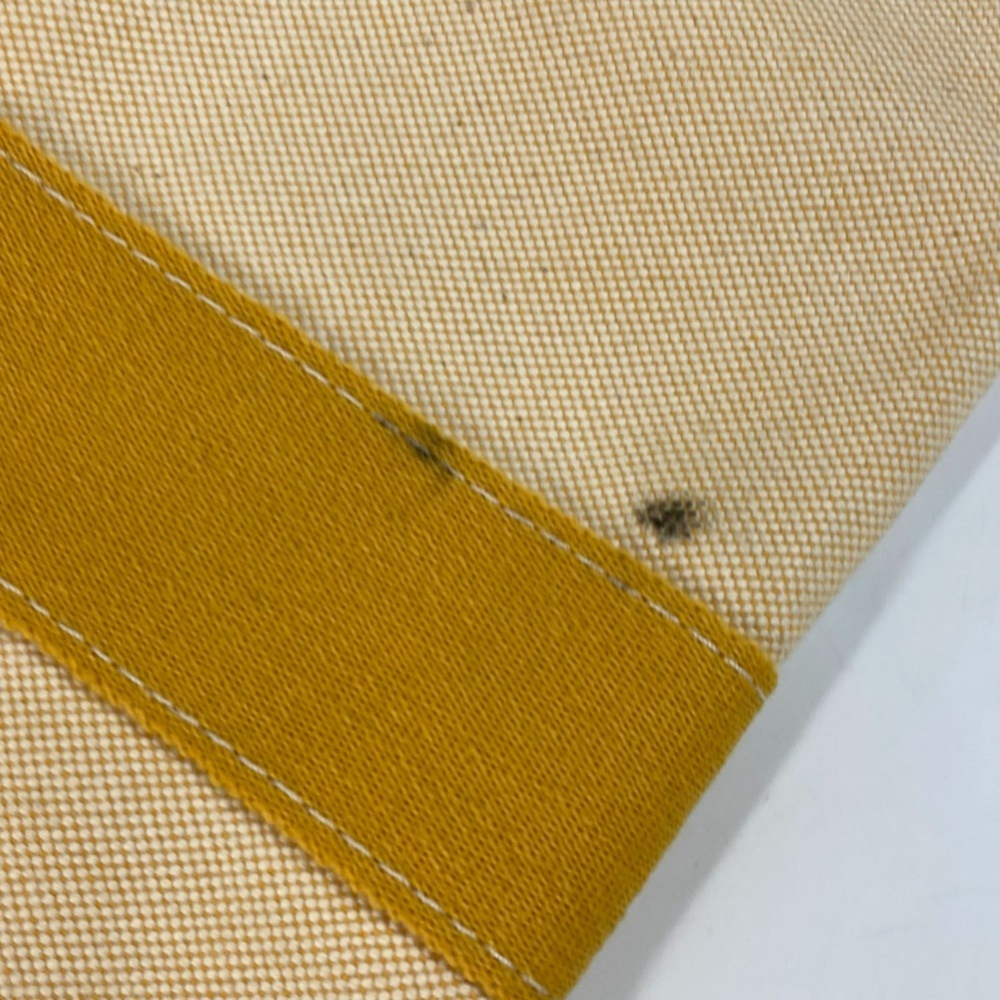 Hermes Yellow Canvas Shoulder Bag Tote Bag (Pre-Owned)