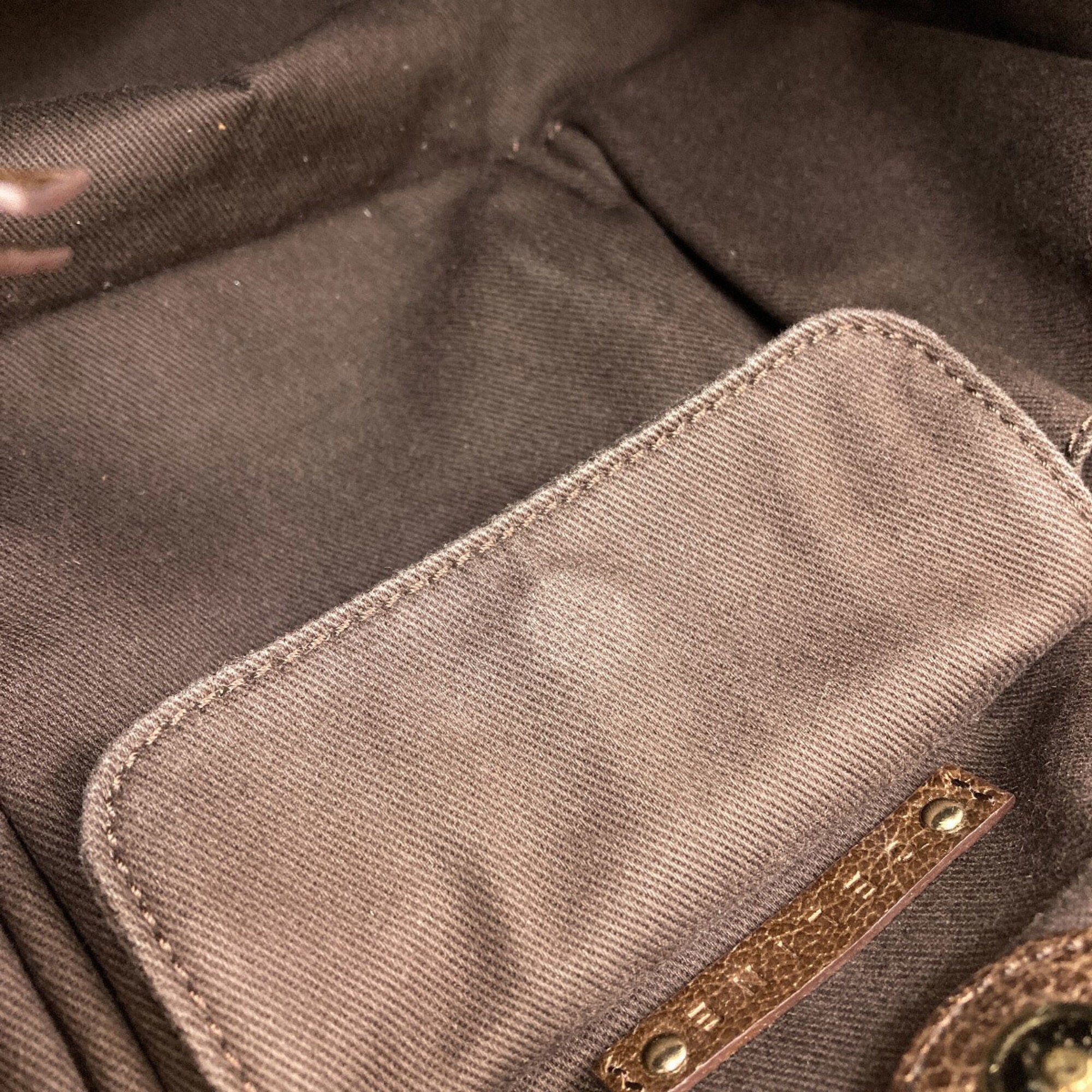 Celine Brown Canvas Handbag (Pre-Owned)
