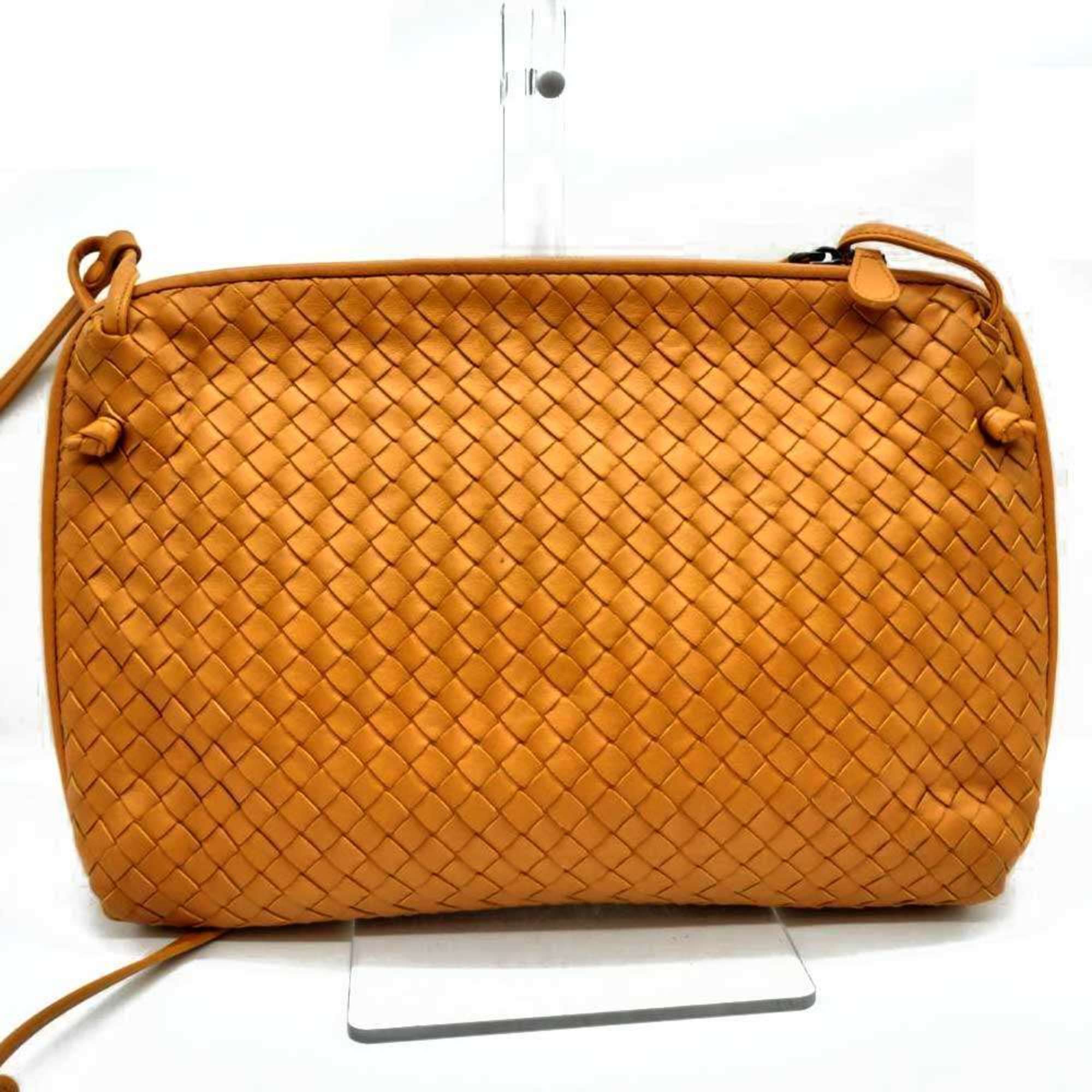 Bottega Veneta Intrecciato Brown Leather Shoulder Bag (Pre-Owned)