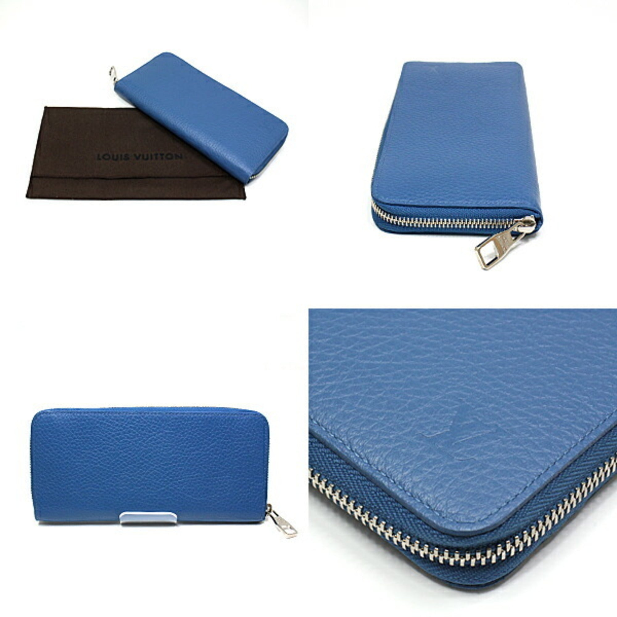 Louis Vuitton Taurillon Blue Coin Purse/Coin Case (Pre-Owned)
