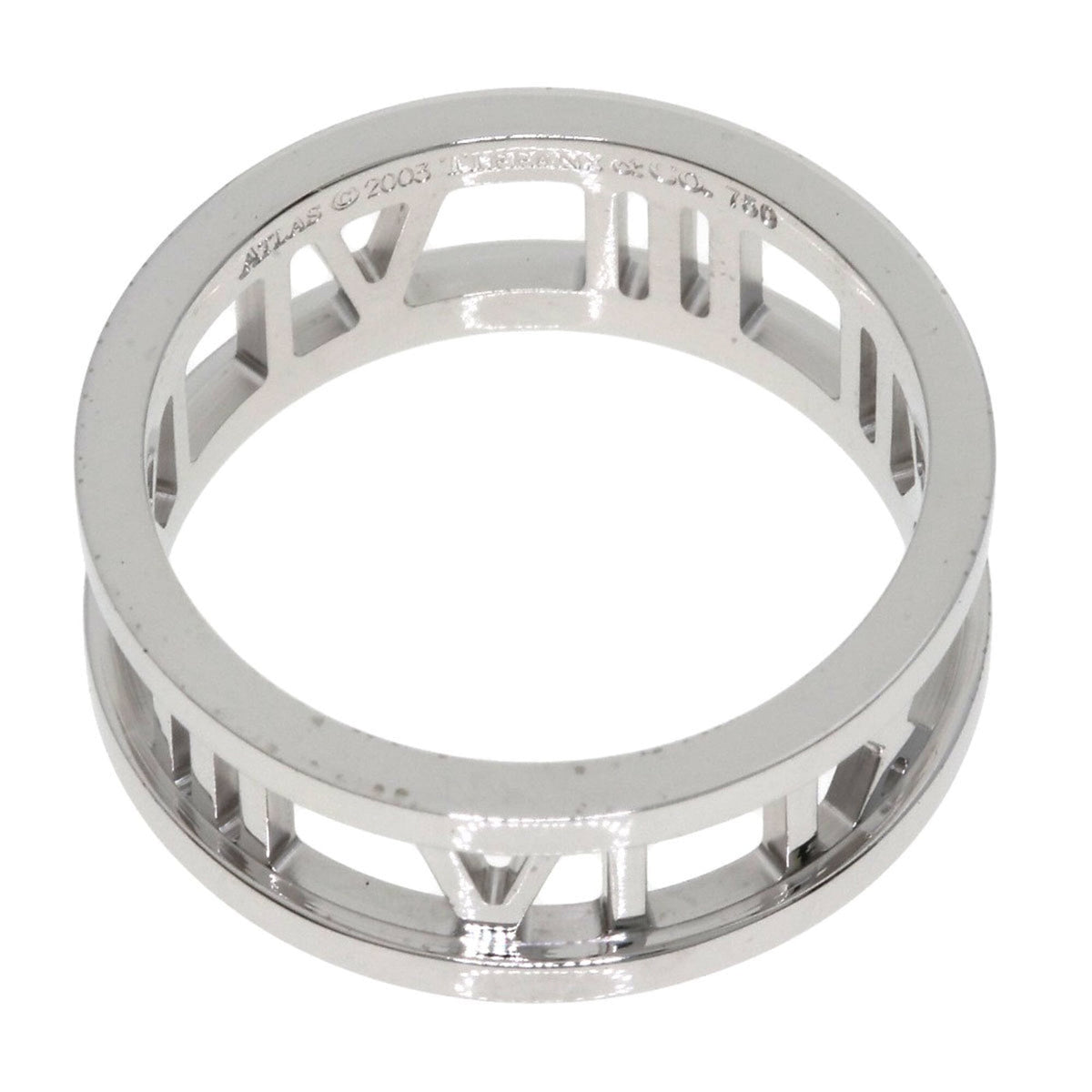 Tiffany Atlas White Gold (18K) Band Ring (Pre-Owned)