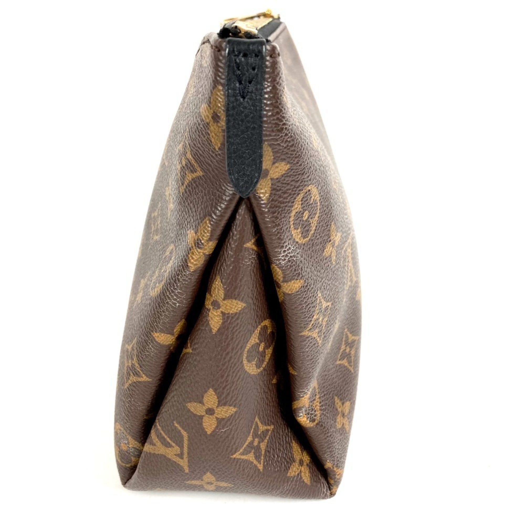 Louis Vuitton Black Brown Monogram Clutch Bag Pouch (Pre-Owned)
