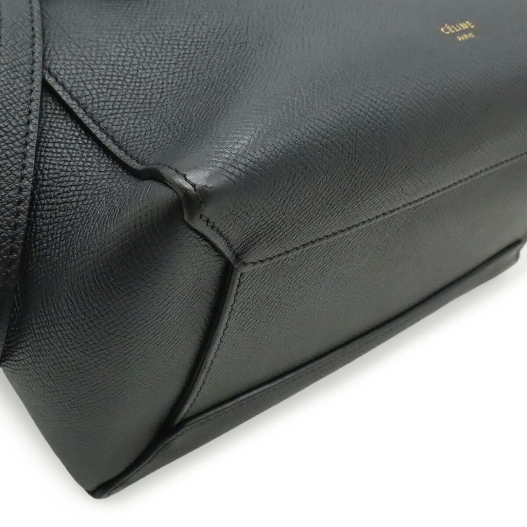 Celine Black Leather Handbag Shoulder Bag (Pre-Owned)