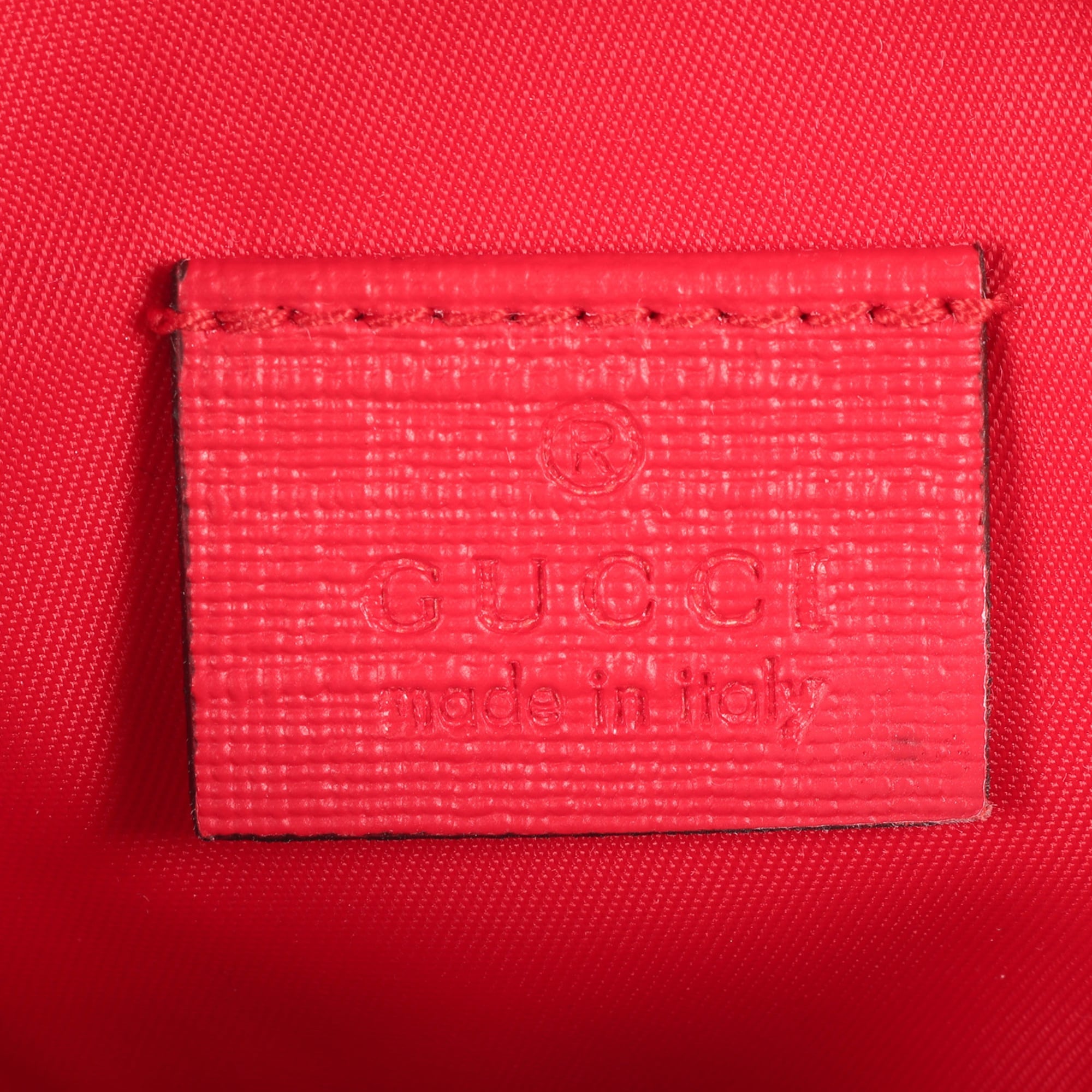 Gucci Beige Multi-Color Red Color Gg Canvas Fanny Pack Pouch (Pre-Owned)