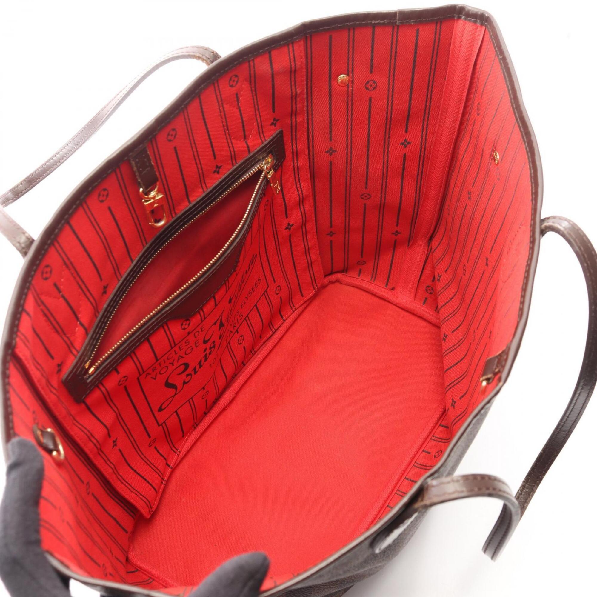 Louis Vuitton Brown Damier Canvas Coated Canvas Leather Handbag Tote Bag (Pre-Owned)