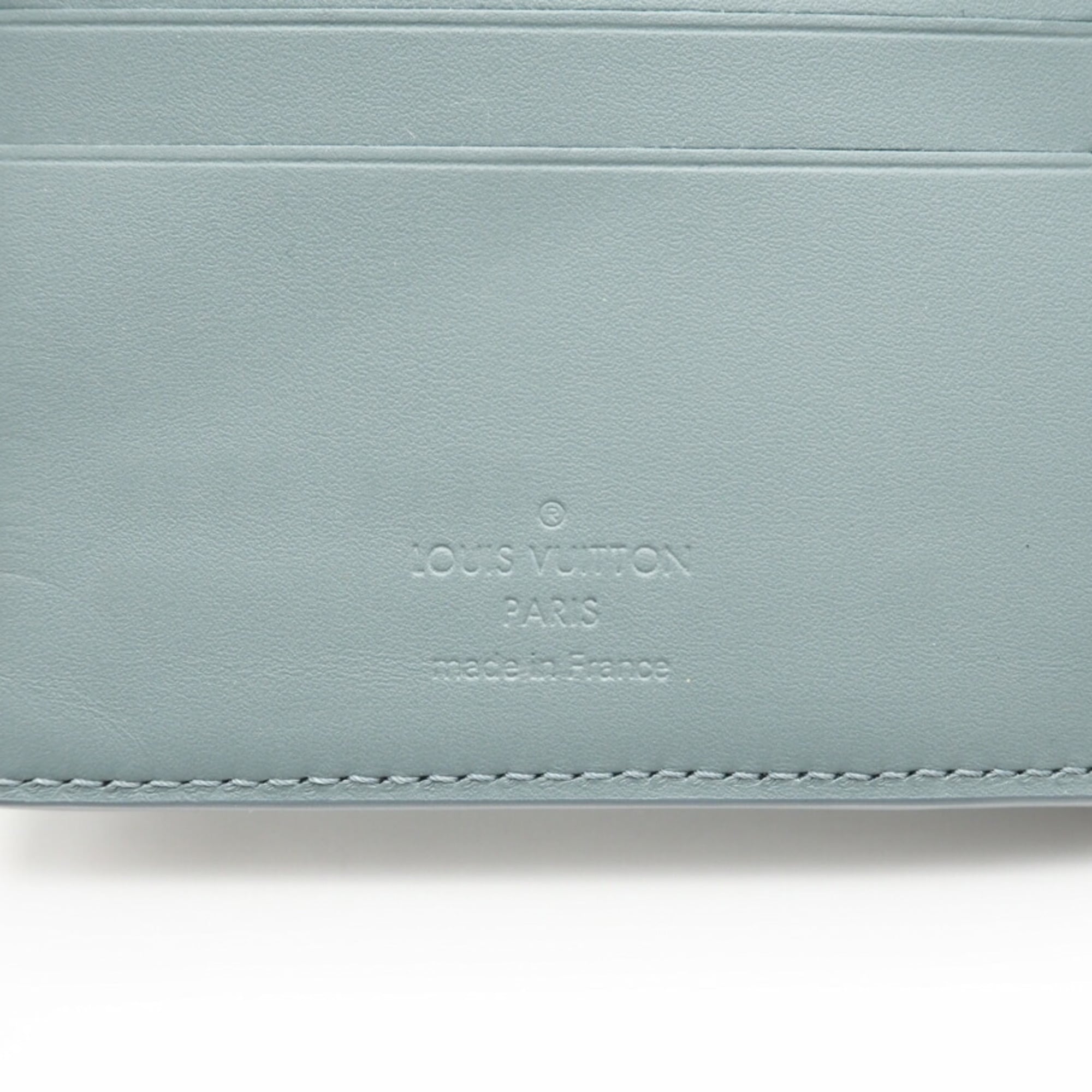 Louis Vuitton Gray Vert Leather Wallet (Bi-Fold) (Pre-Owned)