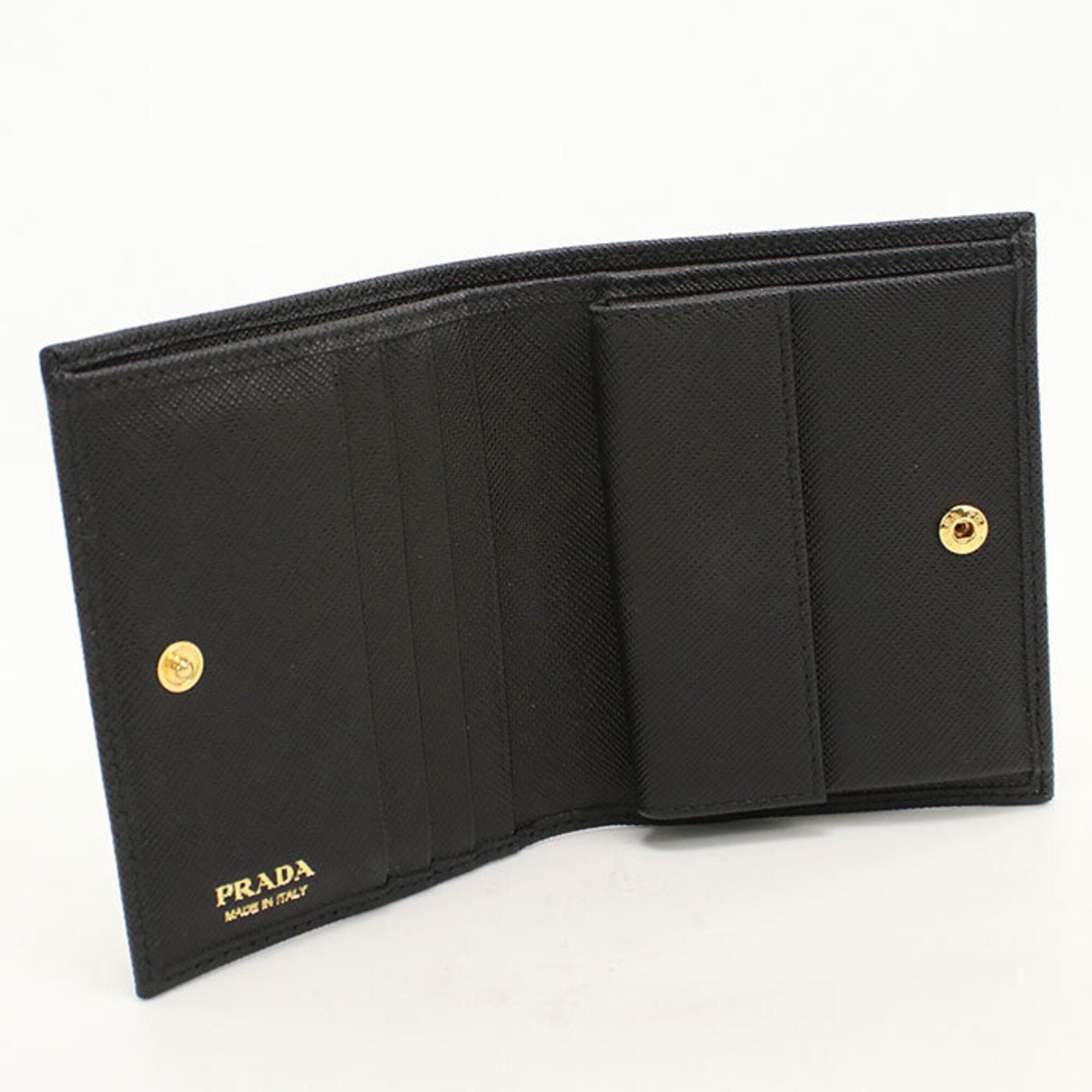 Prada Black Leather Wallet (Bi-Fold) (Pre-Owned)
