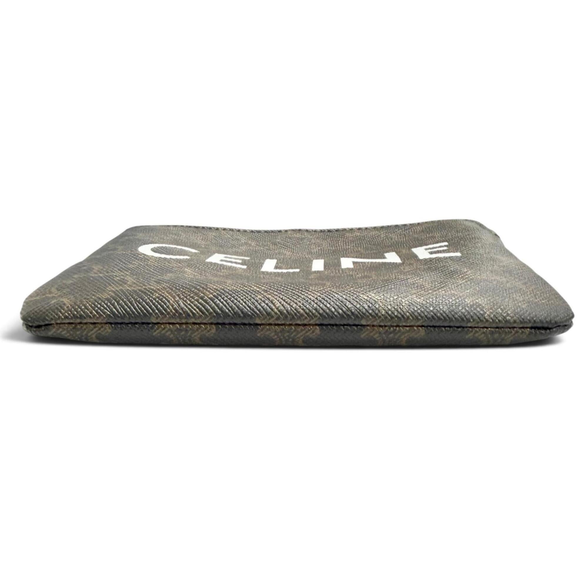 Celine Brown Canvas Coin Purse/Coin Case (Pre-Owned)