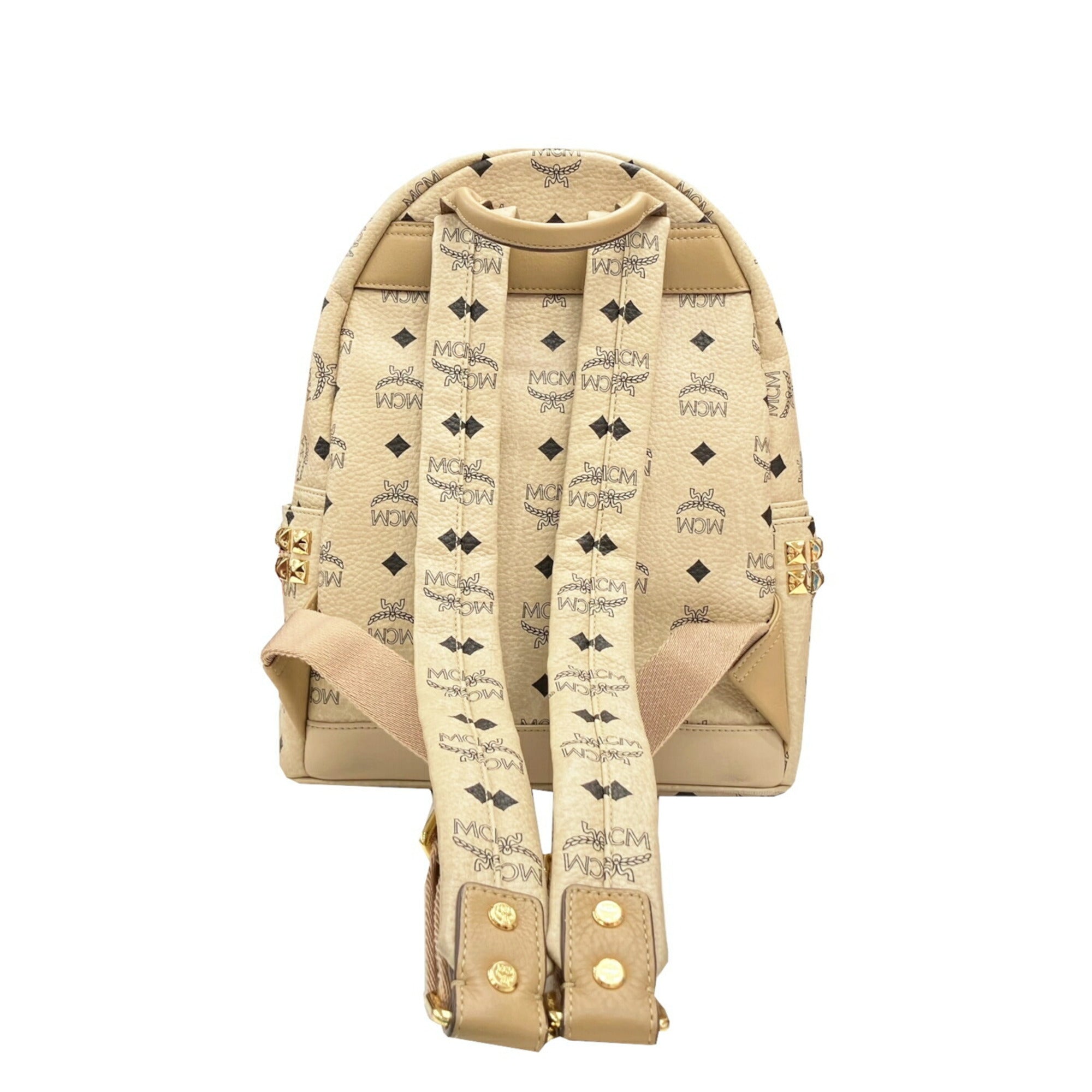 Mcm Beige Leather Backpack (Pre-Owned)