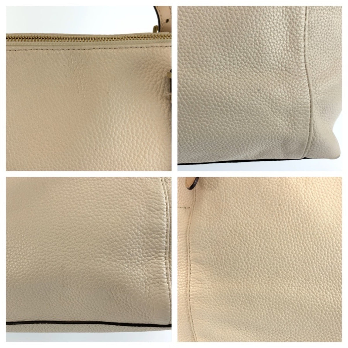 Michael Kors Beige Leather Shoulder Bag Tote Bag (Pre-Owned)