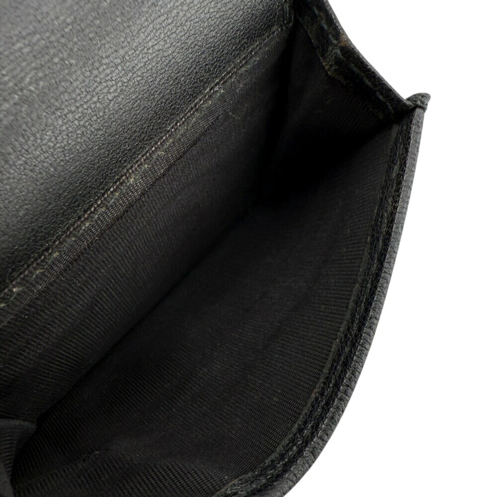 Christian Dior Black Leather Wallet (Tri-Fold) (Pre-Owned)