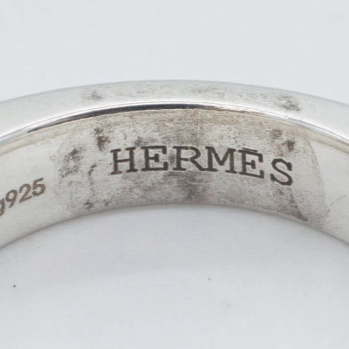 Hermes Sterling Silver 925 Band Ring (Pre-Owned)