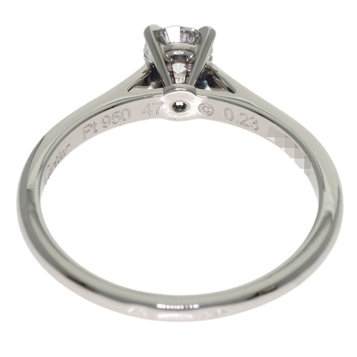 Cartier Platinum Platinum 950 Band Ring (Pre-Owned)