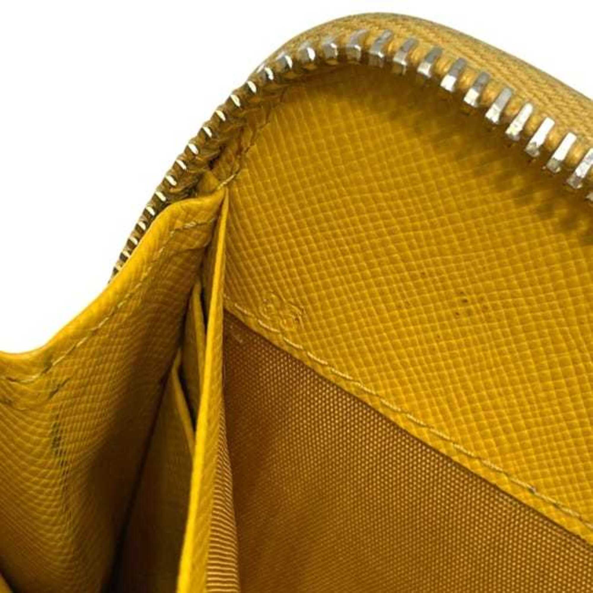 Prada Yellow Leather Long Wallet (Bi-Fold) (Pre-Owned)