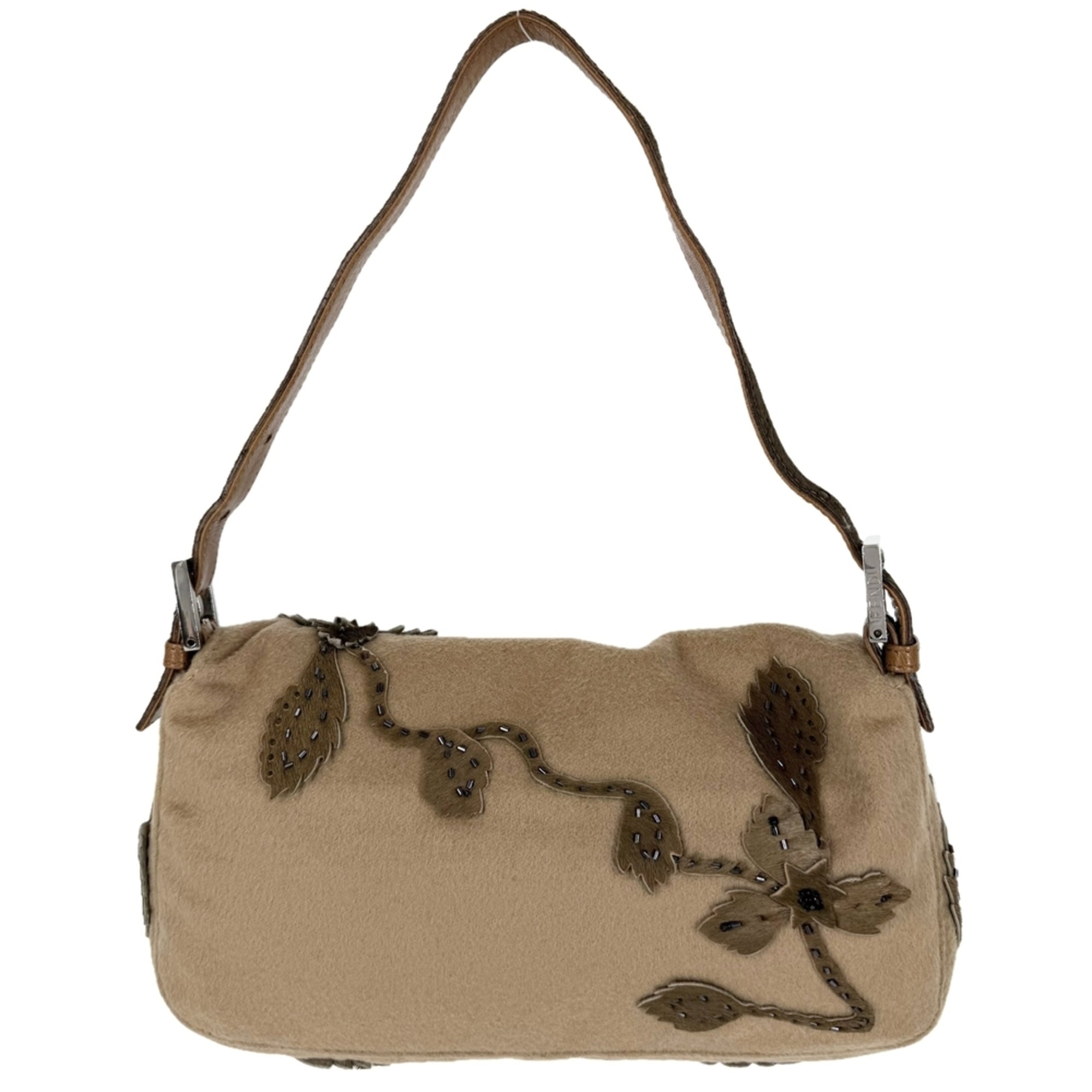 Fendi Brown Wool Handbag (Pre-Owned)