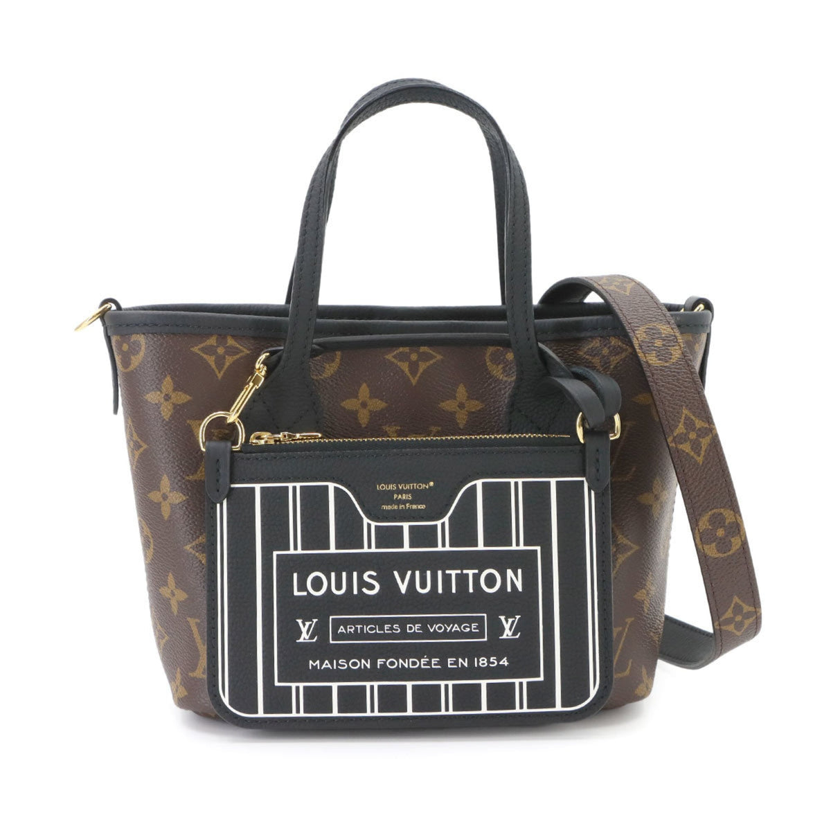 Louis Vuitton Monogram Noir Monogram Canvas Leather Handbag Pouch (Pre-Owned)