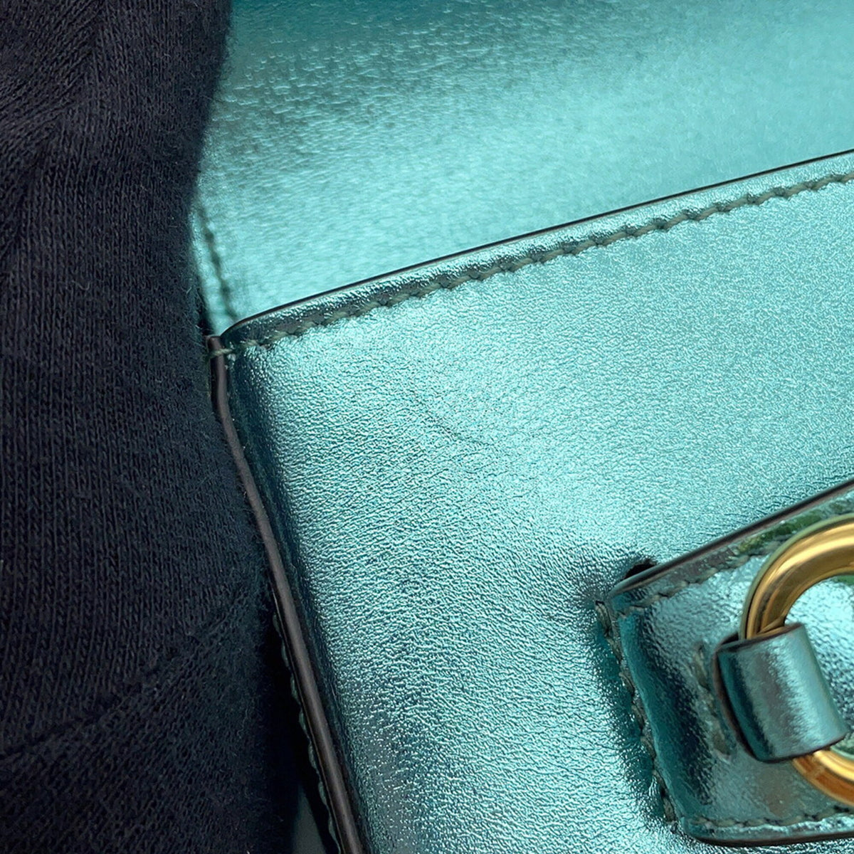 Gucci Light Blue Leather Handbag Shoulder Bag (Pre-Owned)