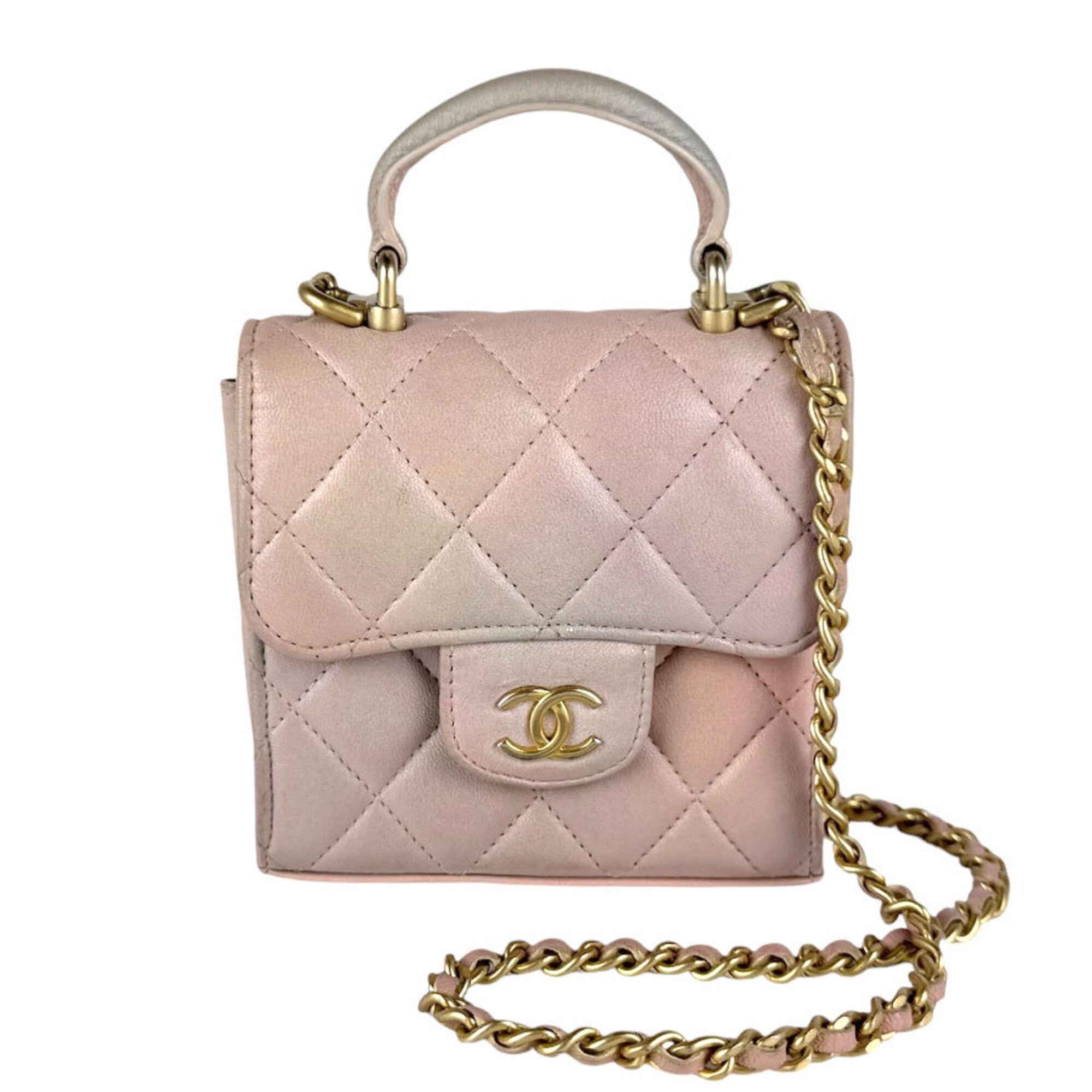 Chanel Pink Leather Shoulder Bag (Pre-Owned)