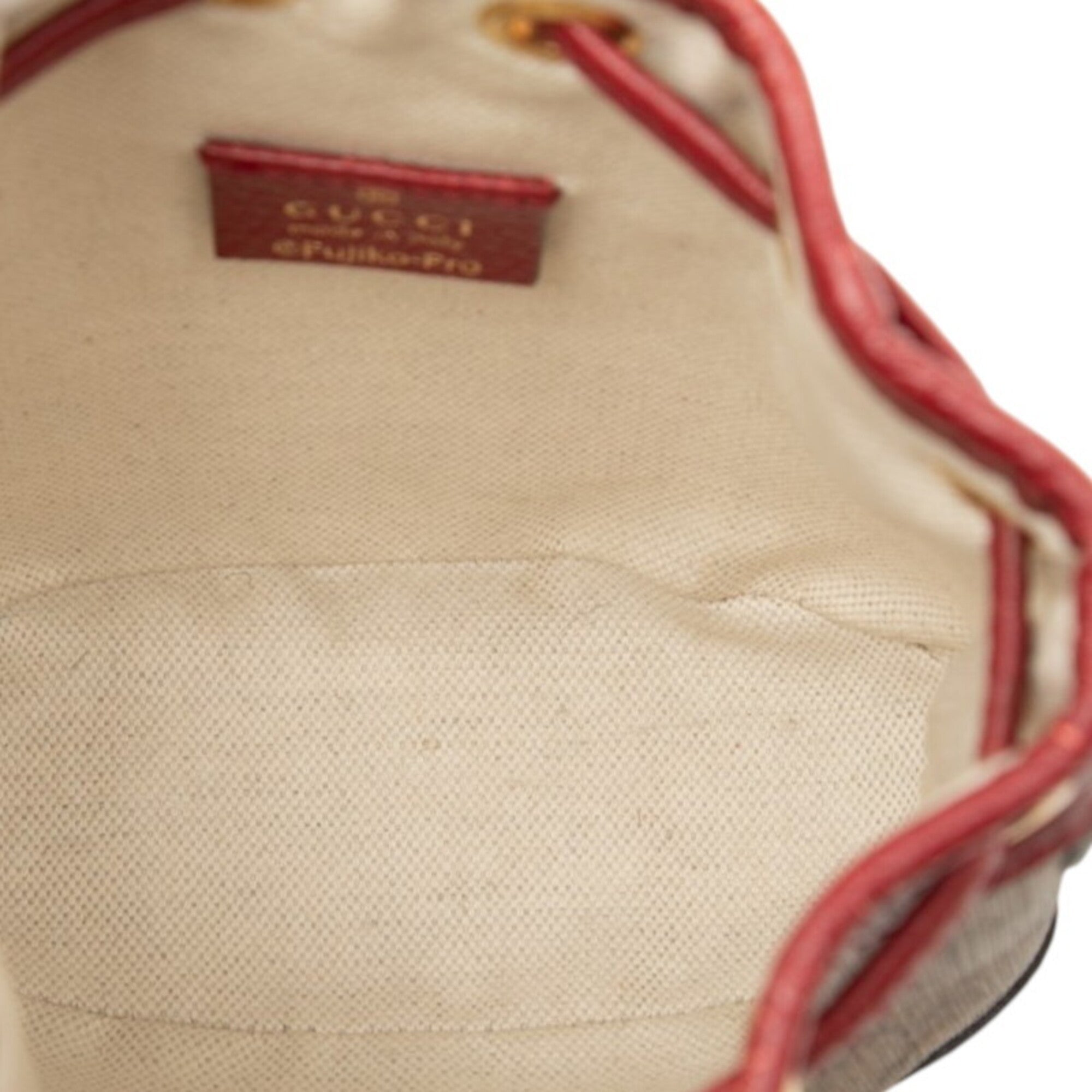 Gucci Brown Red Color Pvc Leather Shoulder Bag (Pre-Owned)