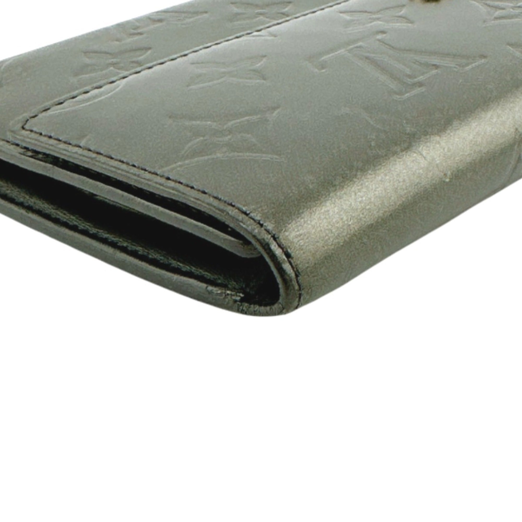Louis Vuitton Monogram Mat Black Noir Monogram Mat Wallet (Tri-Fold) (Pre-Owned)