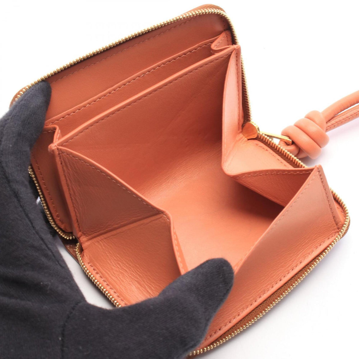 Loewe Brown Pink Leather Coin Purse/Coin Case (Pre-Owned)