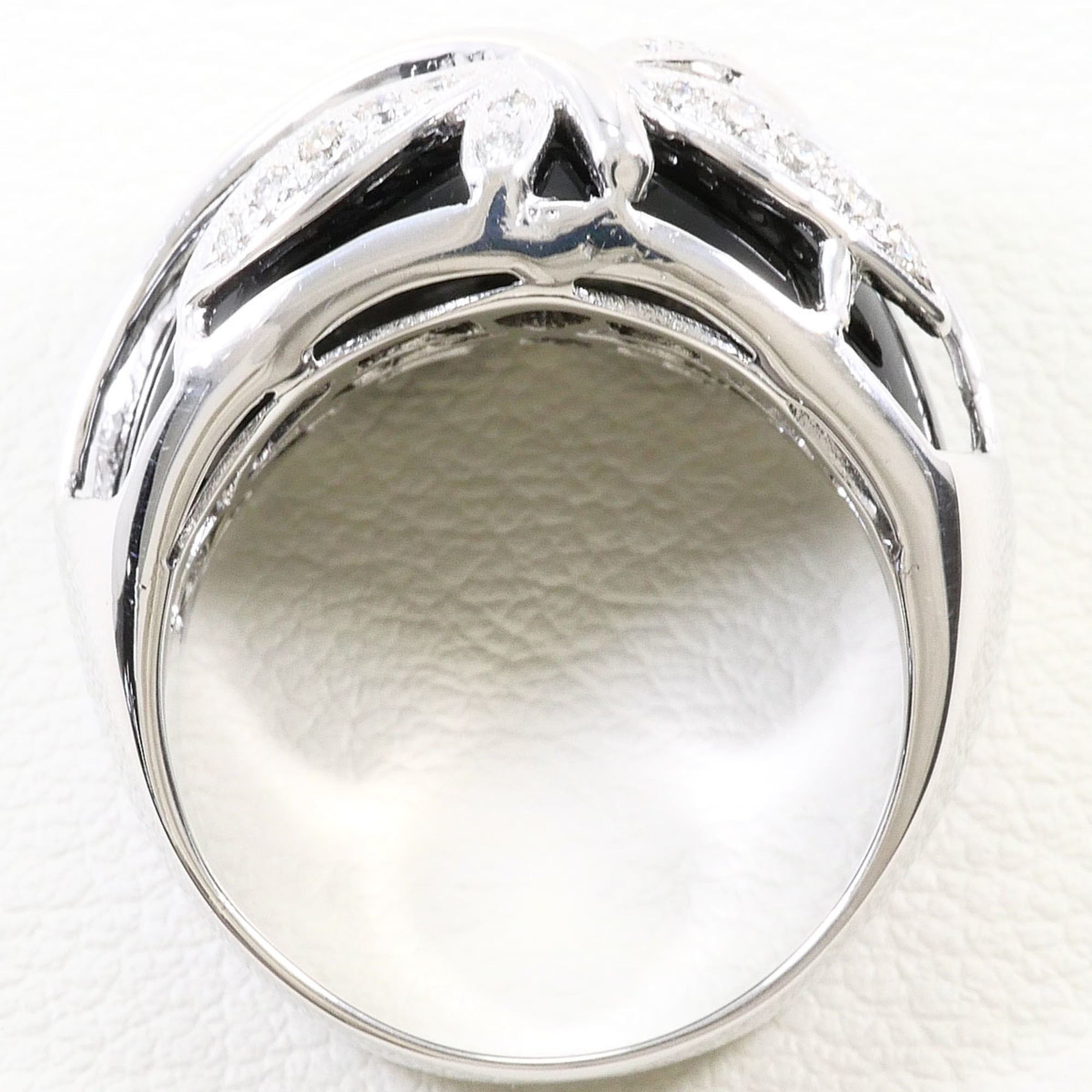 Unbranded Black White Gold White Gold (18K) Band Ring (Pre-Owned)