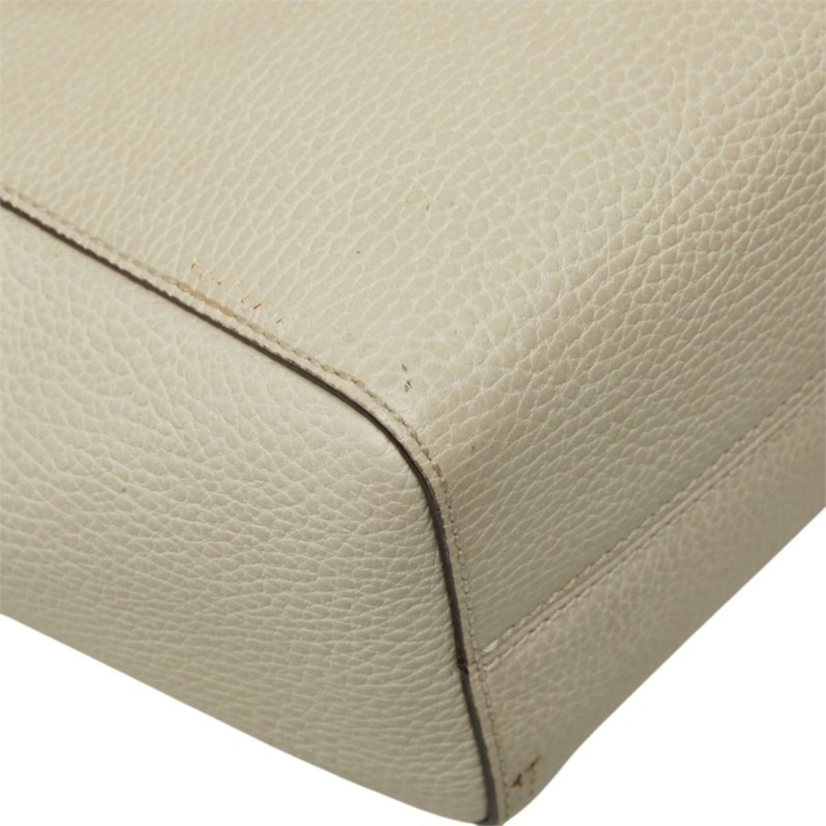 Gucci Ivory Leather Handbag Shoulder Bag (Pre-Owned)
