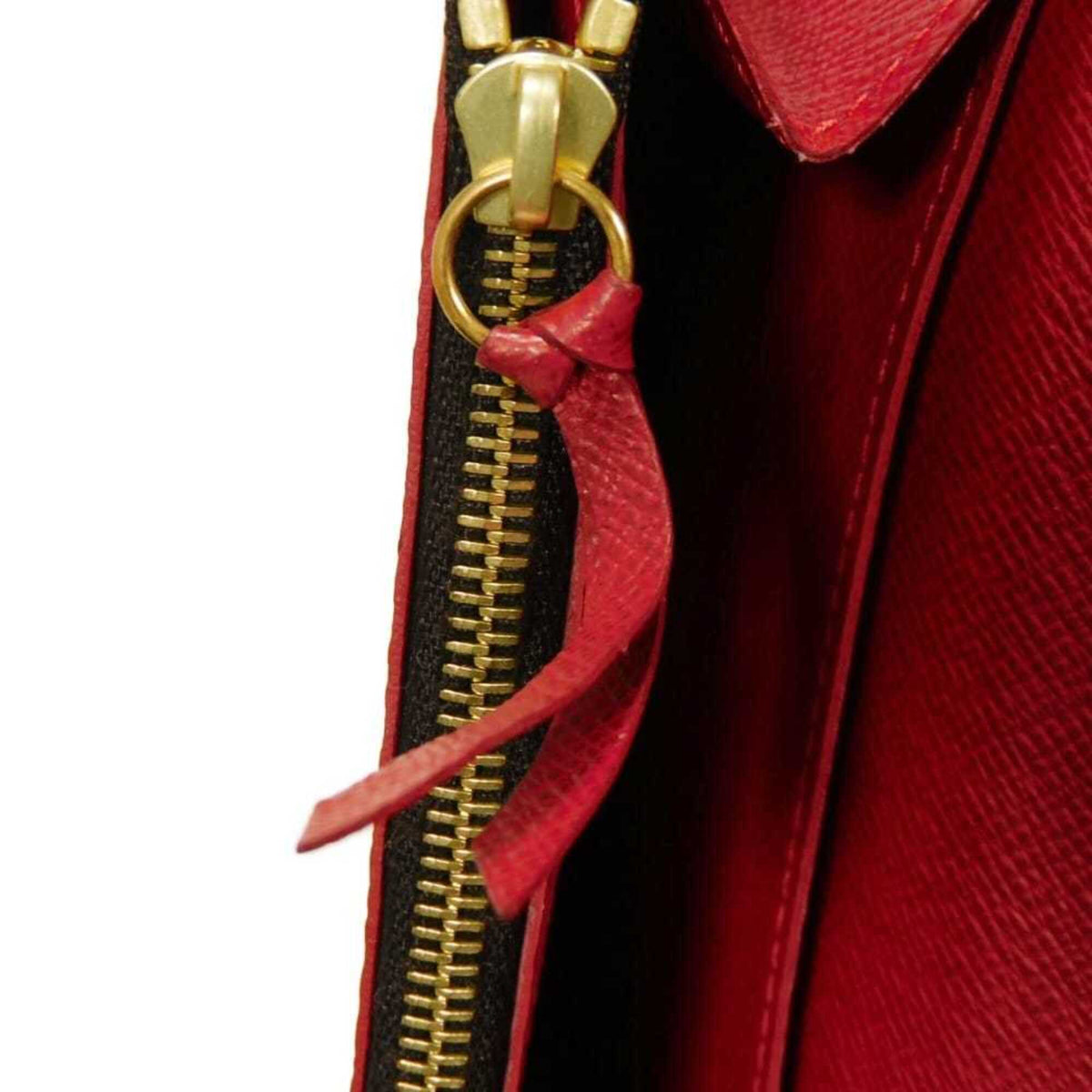 Louis Vuitton Brown Cerise Damier Canvas Ebene Red Color Damier Canvas Long Wallet (Bi-Fold) (Pre-Owned)
