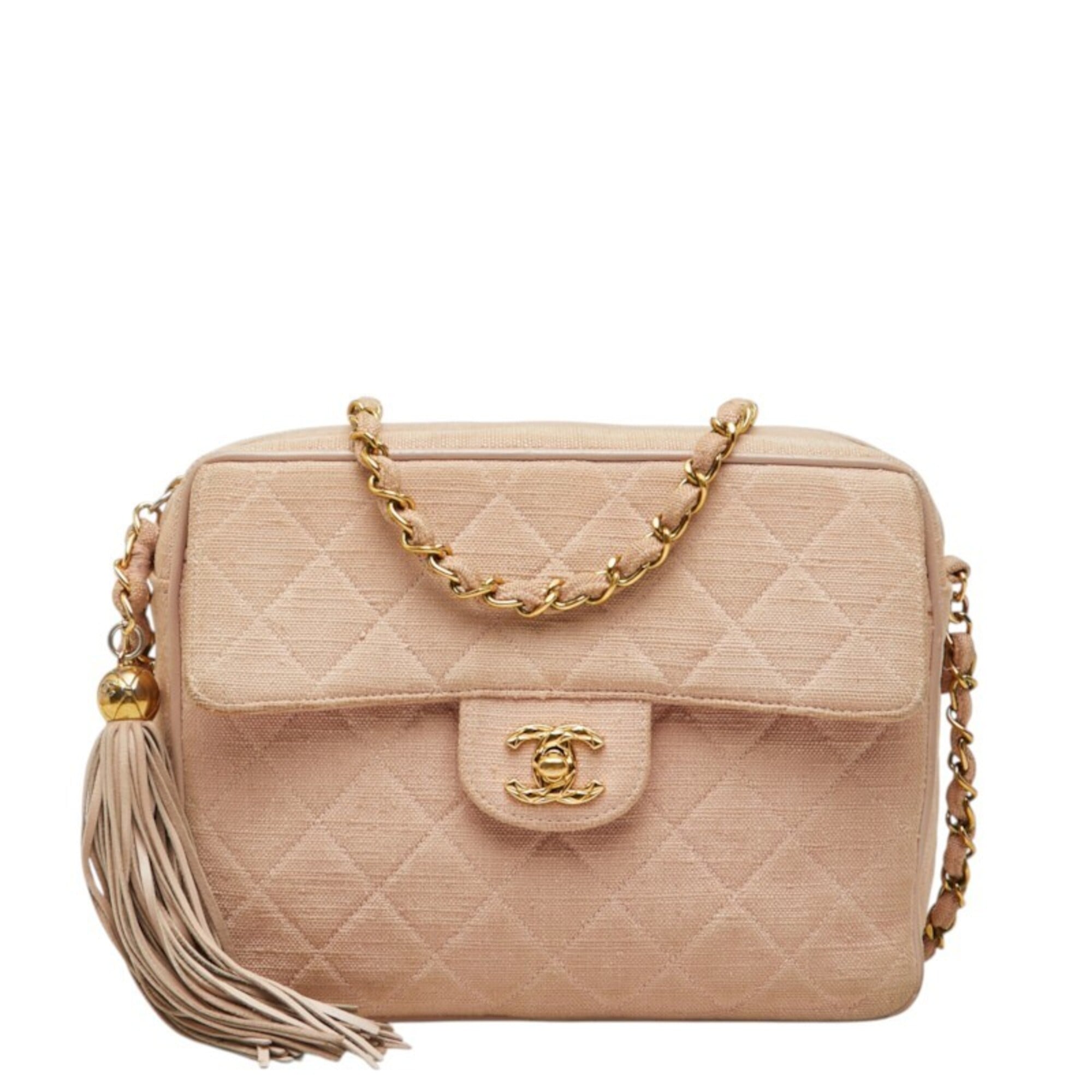 Chanel Pink Grained Calfskin Leather Shoulder Bag (Pre-Owned)