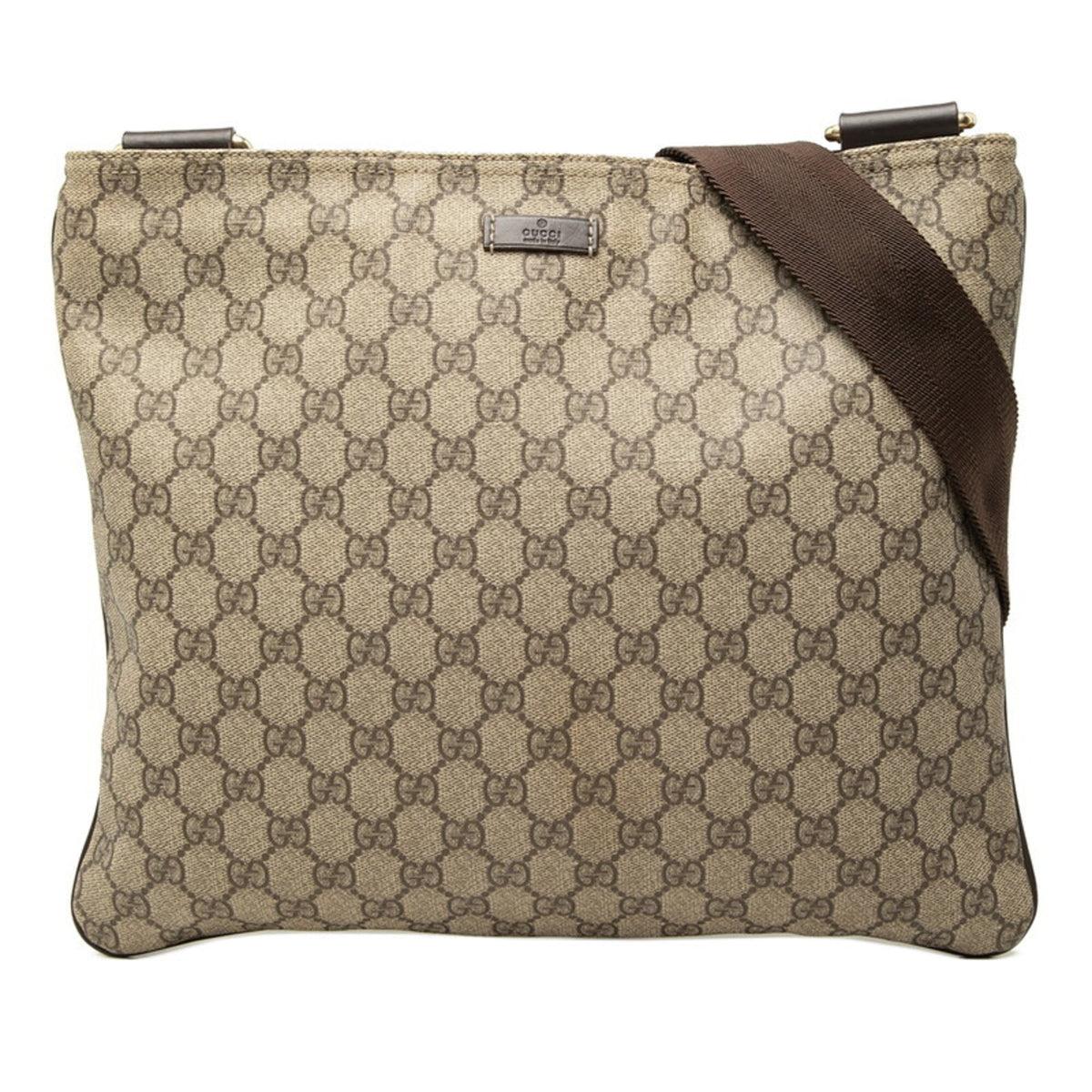 Gucci Beige Brown Pvc Shoulder Bag (Pre-Owned)