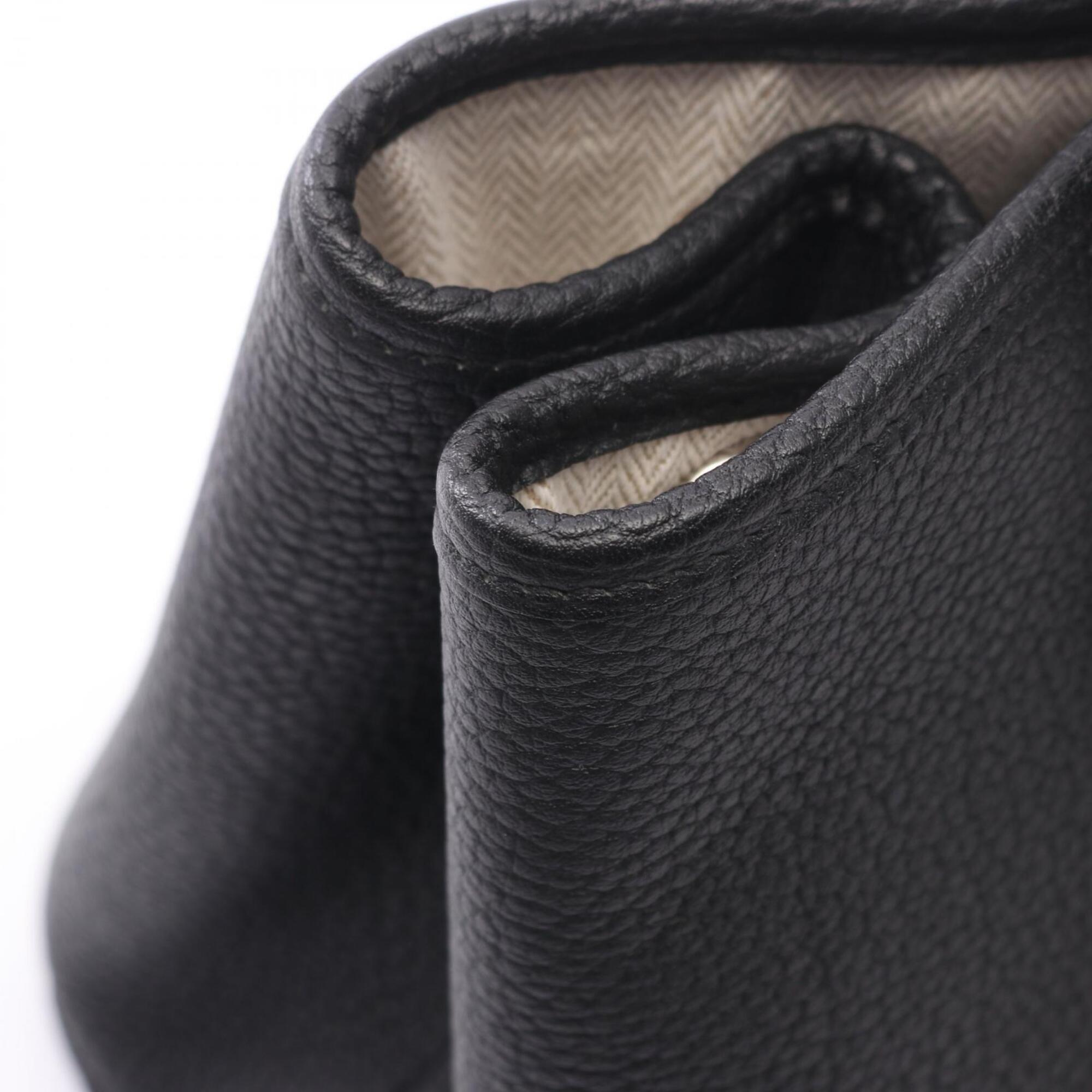 Hermes Black Negonda Leather Handbag Tote Bag (Pre-Owned)