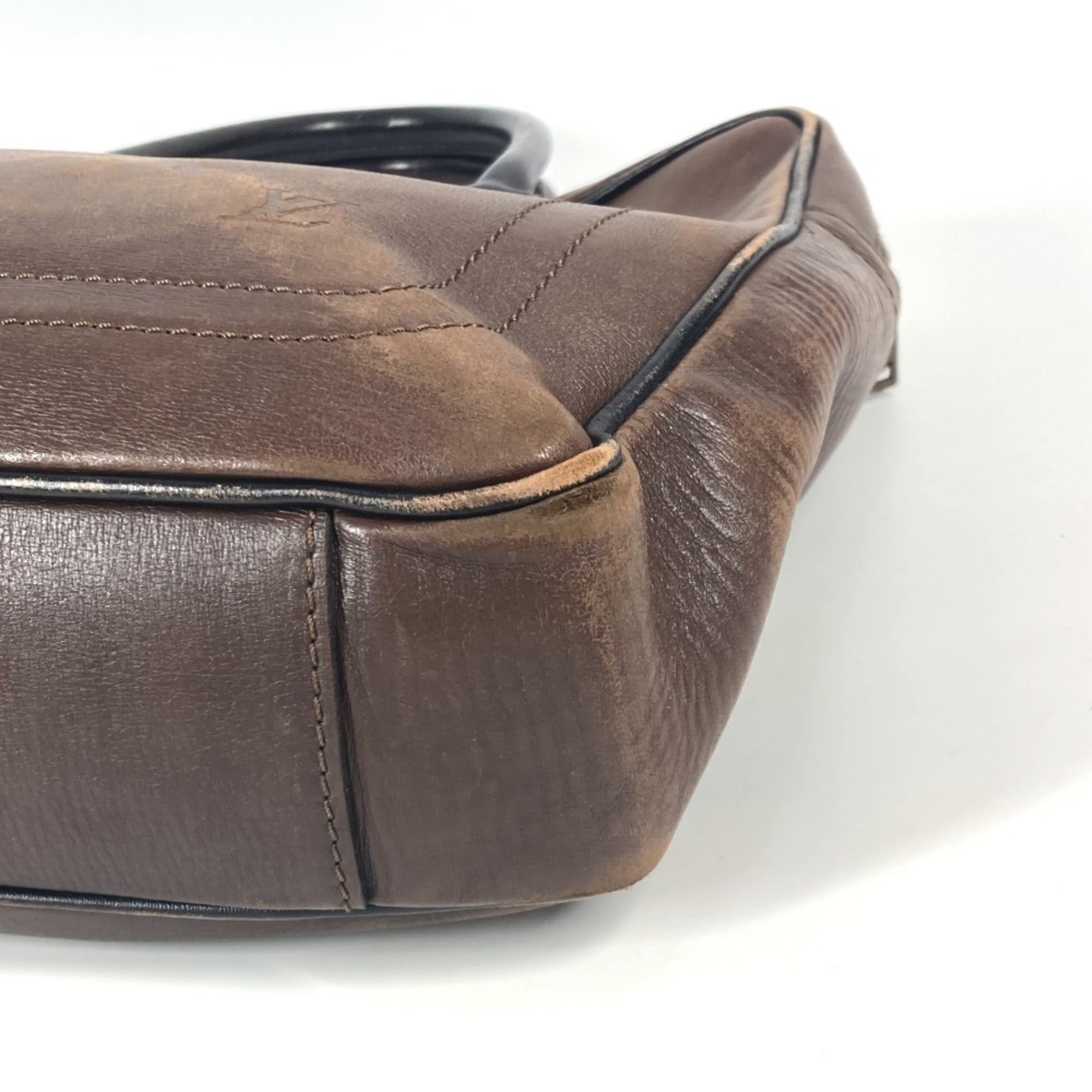 Louis Vuitton Brown Galle Utah Leather Briefcase Handbag Tote Bag (Pre-Owned)