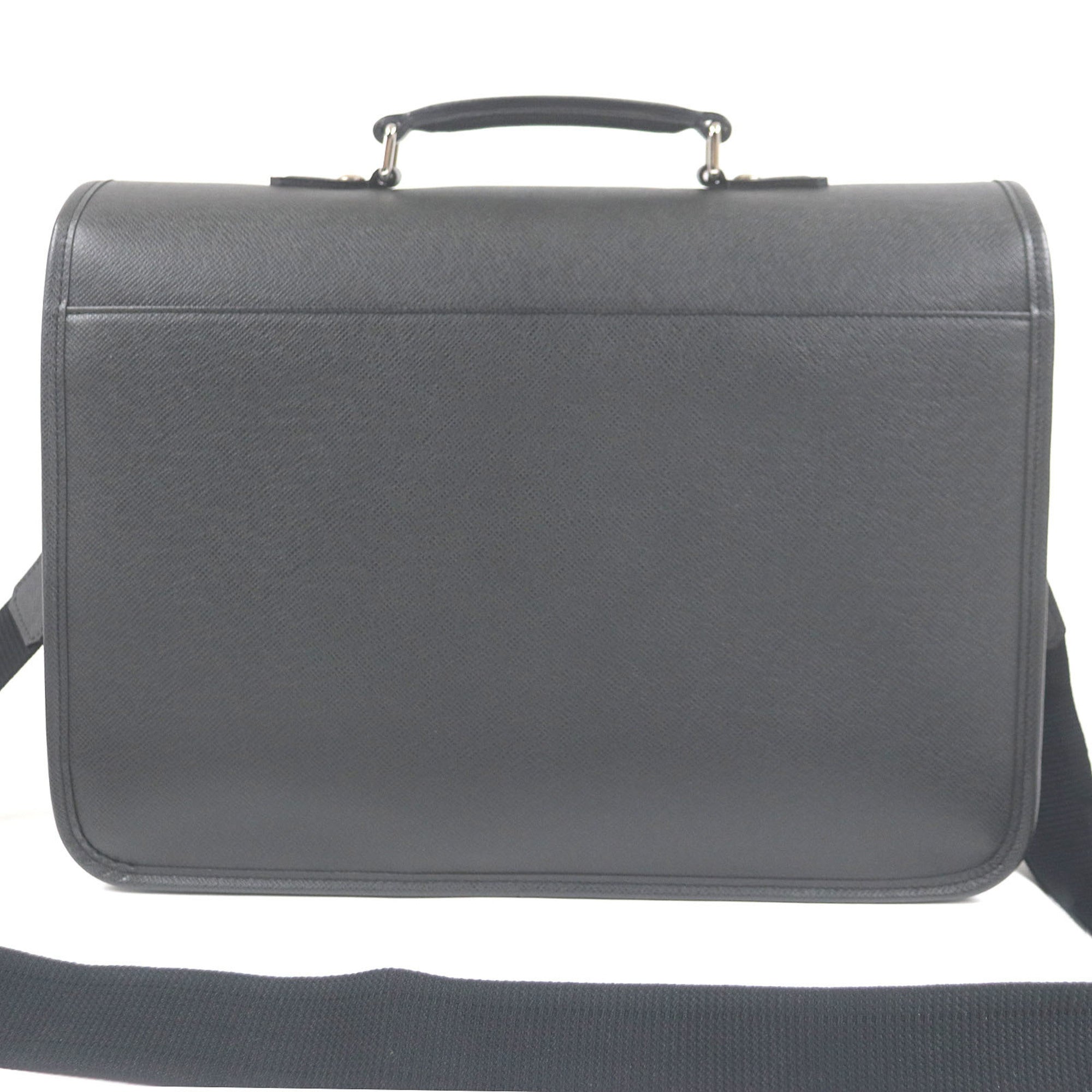 Louis Vuitton Ardoise Taiga Leather Briefcase Shoulder Bag (Pre-Owned)