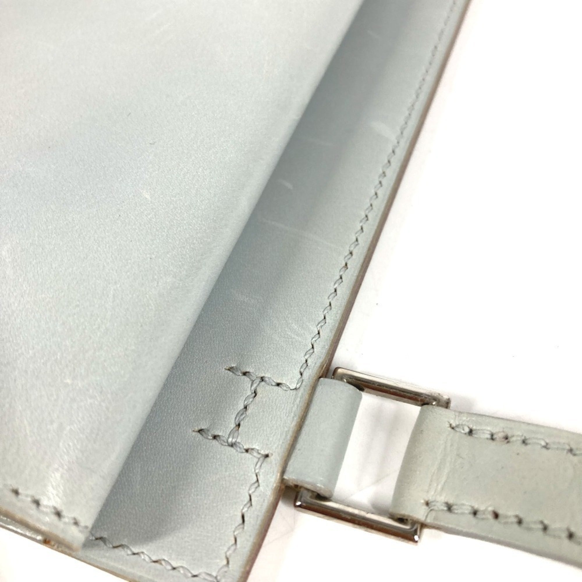 Hermes Light Blue Leather Shoulder Bag (Pre-Owned)
