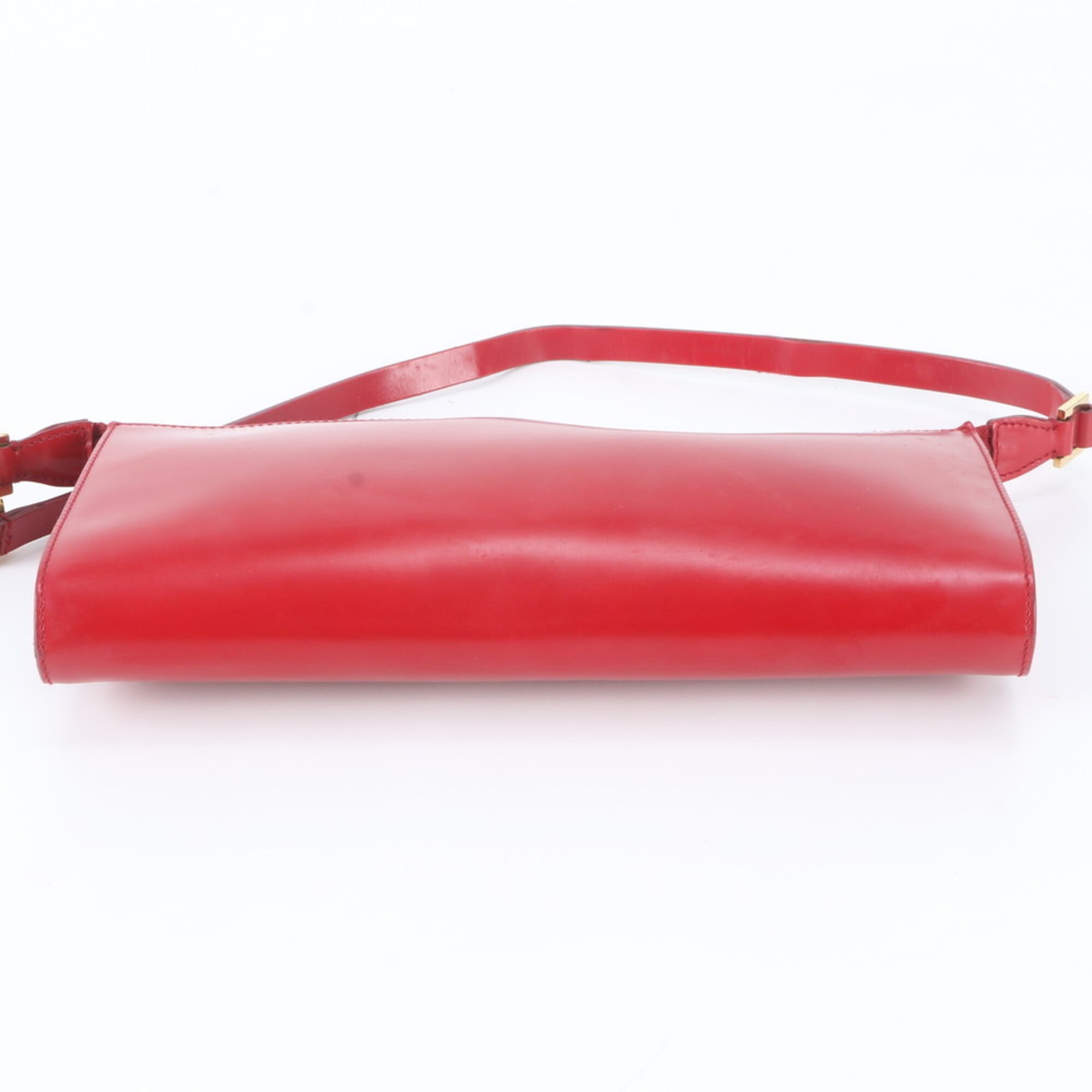 Salvatore Ferragamo Red Color Leather Handbag Shoulder Bag (Pre-Owned)