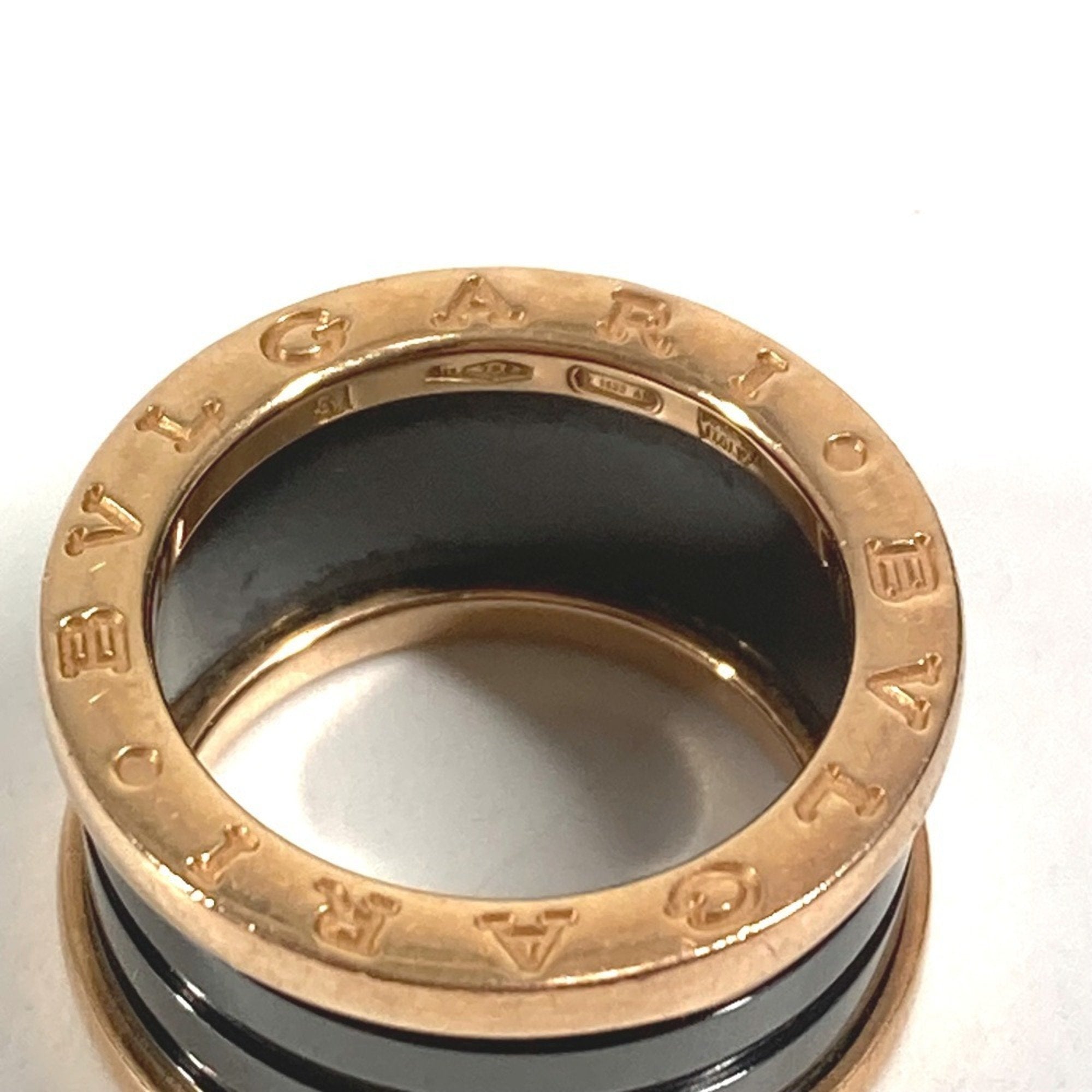 Bvlgari B.Zero1 Black Pink Ceramic Band Ring (Pre-Owned)