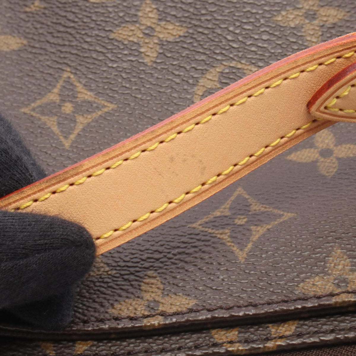 Louis Vuitton Brown Monogram Coated Canvas Leather Handbag Shoulder Bag (Pre-Owned)
