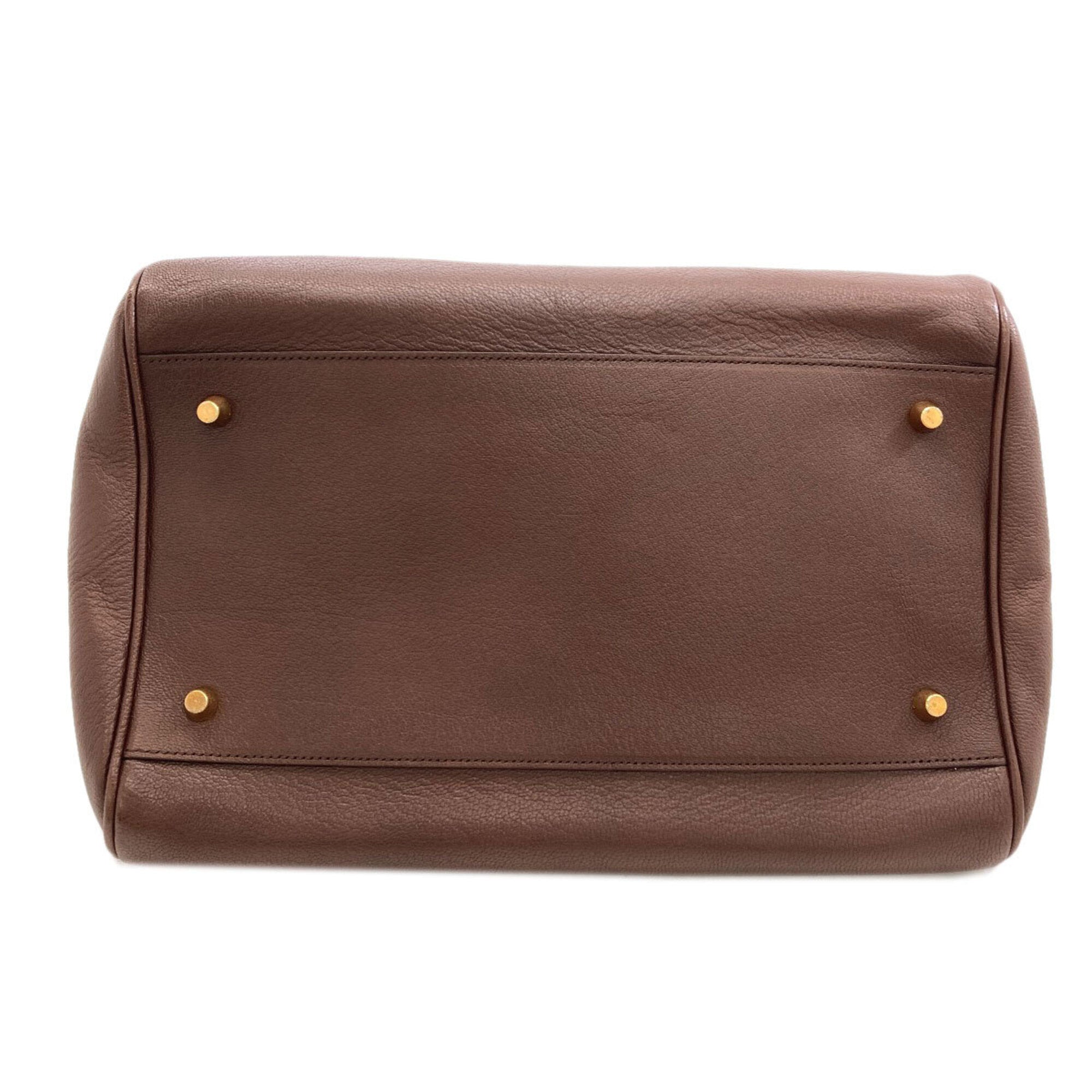 Prada Brown Leather Handbag (Pre-Owned)