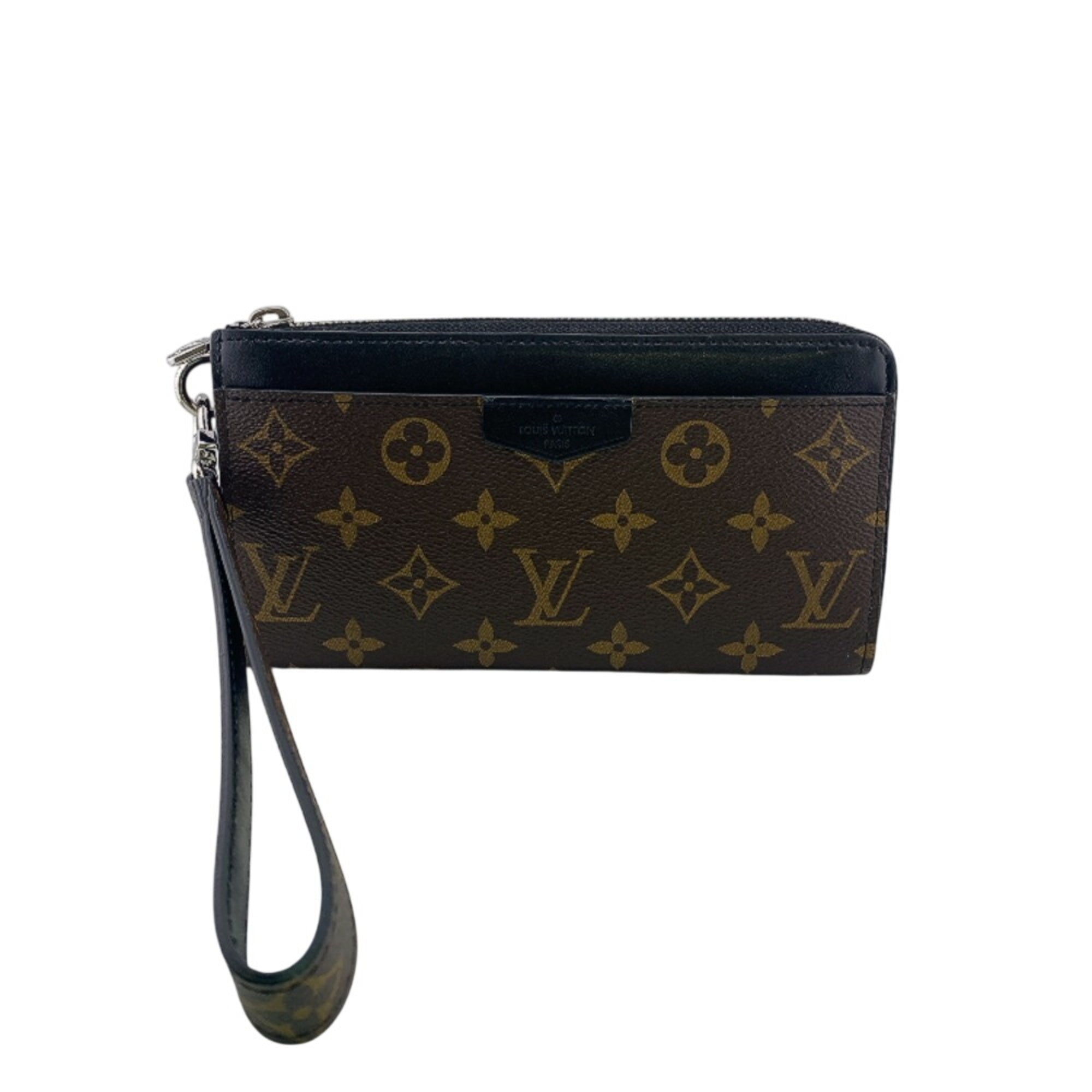 Louis Vuitton Brown Monogram Canvas Leather Long Wallet (Bi-Fold) (Pre-Owned)