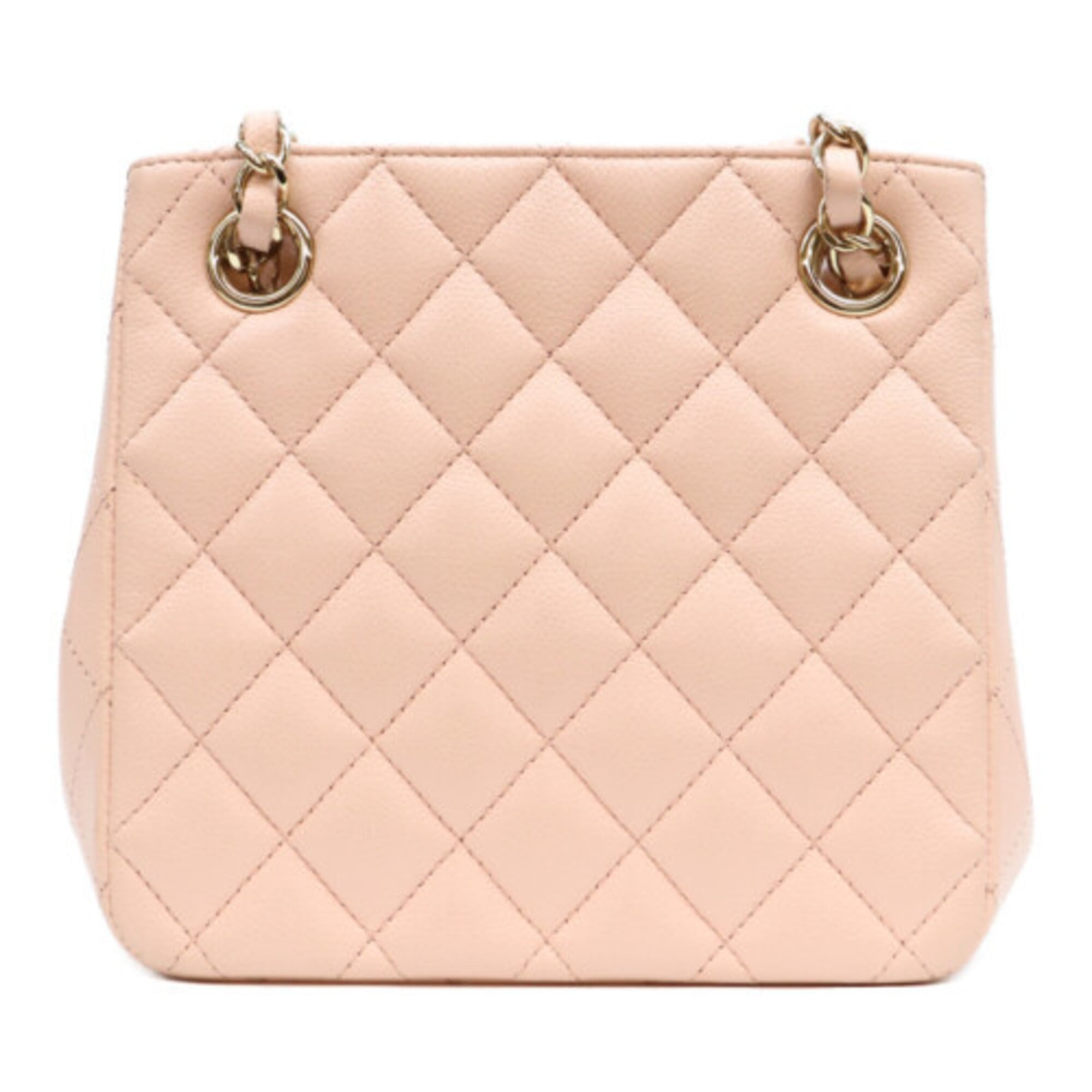 Chanel Pink Grained Calfskin Shoulder Bag (Pre-Owned)