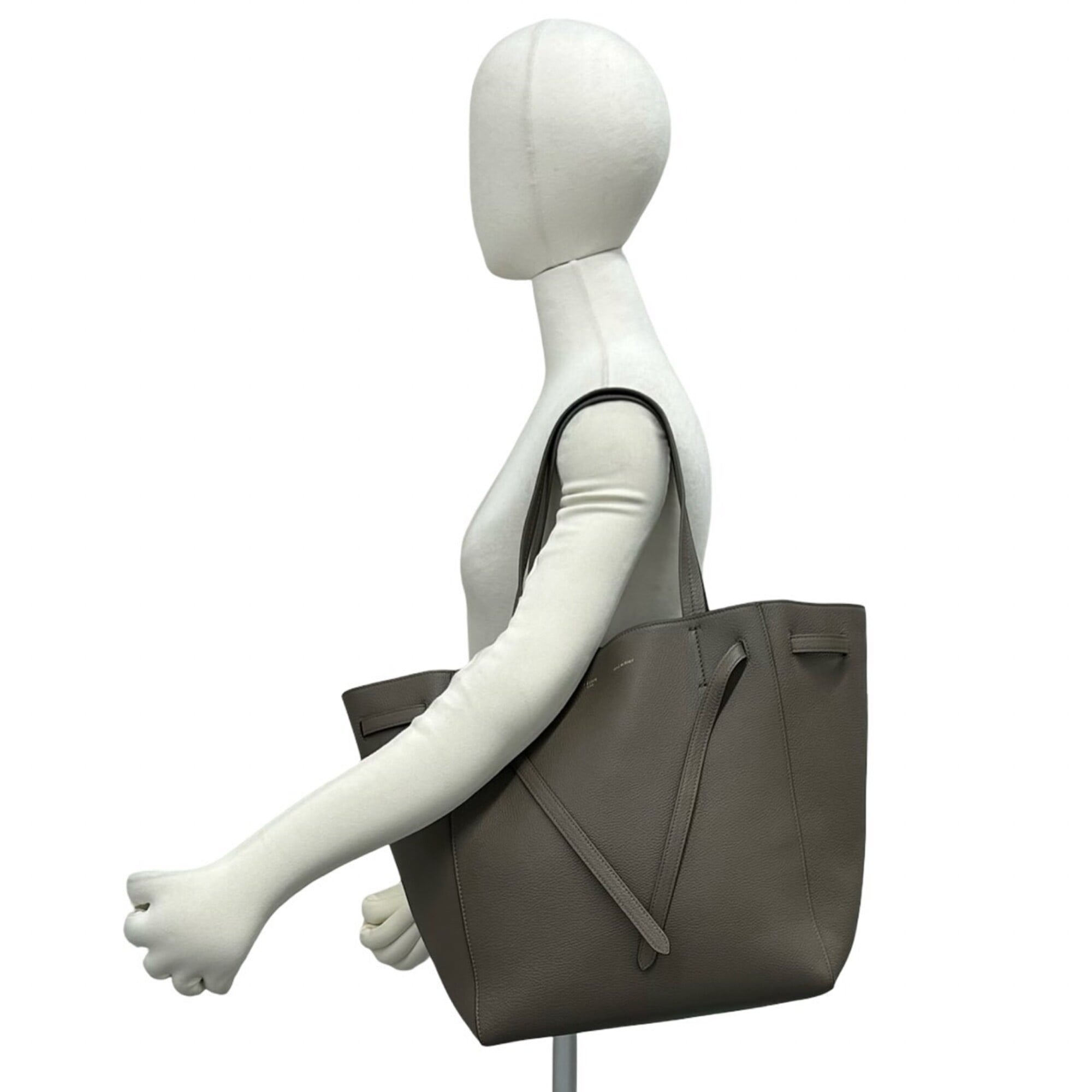Celine Beige Leather Shoulder Bag Tote Bag (Pre-Owned)