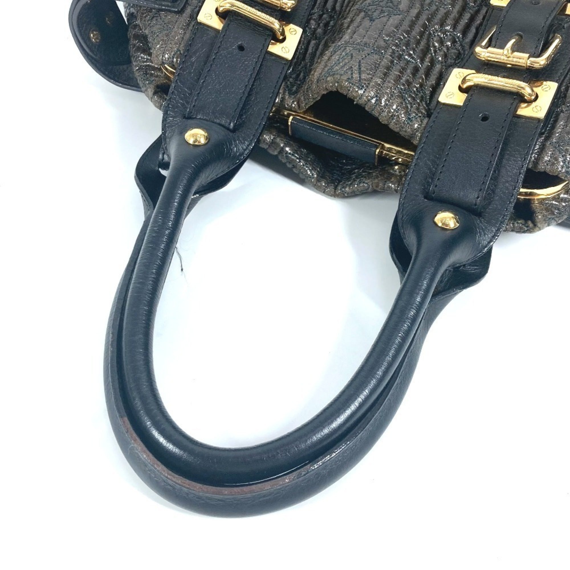 Louis Vuitton Black Noir Handbag Shoulder Bag Tote Bag (Pre-Owned)